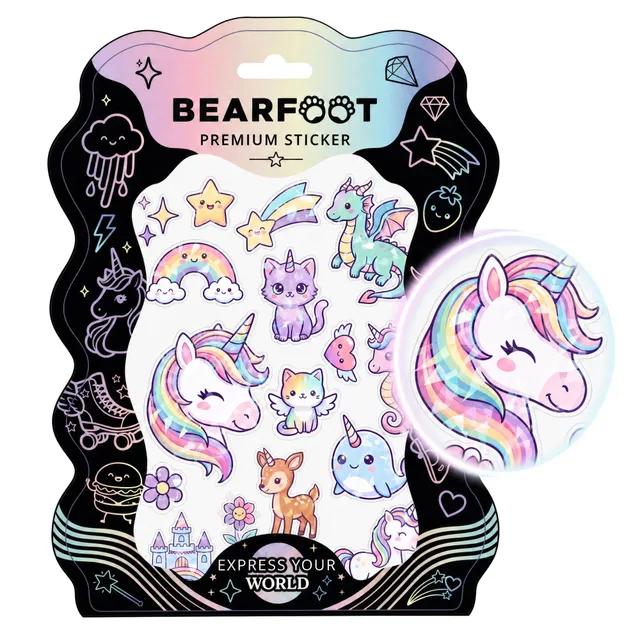 bearfoot-accessoires-premium-sticker-din-a5-magical-holografisch image 1