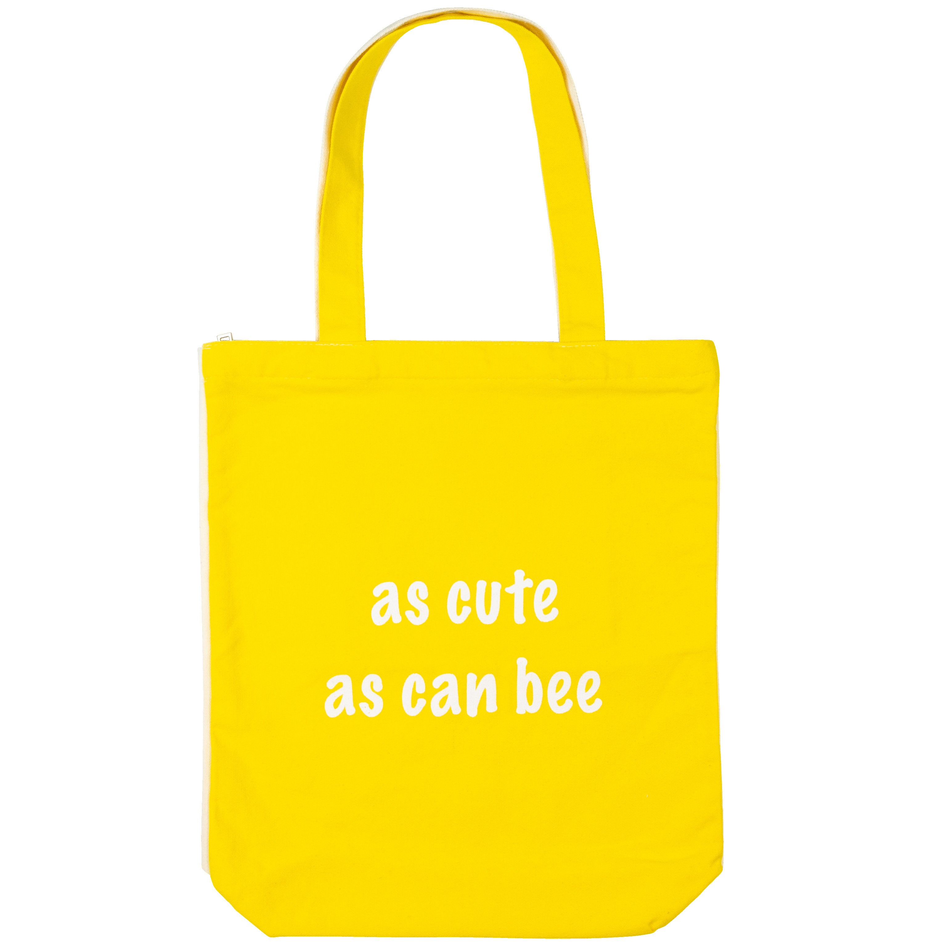bearfoot-jutebeutel-bee-tote-bag-canvas-40x36cm-mit-reissverschluss image 2