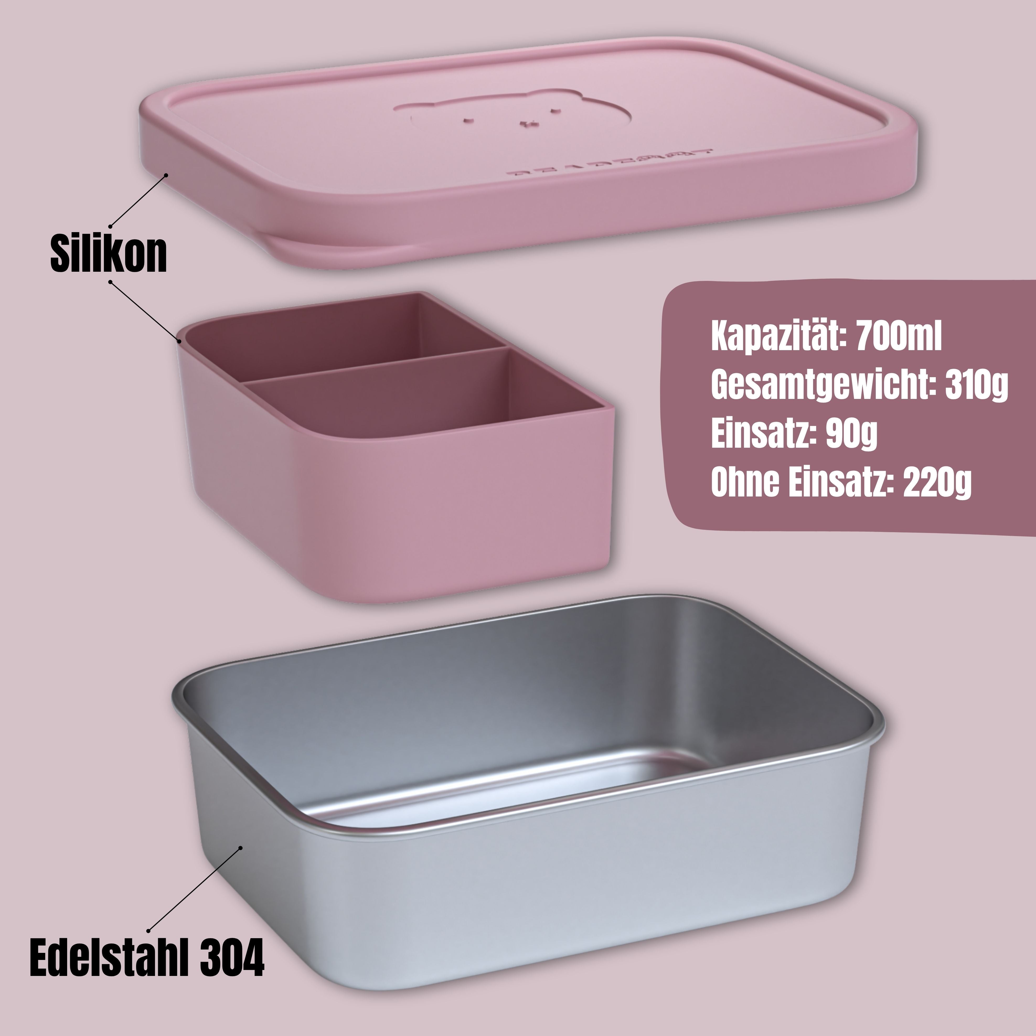 bearfoot-brotdosen-edelstahl-brotdose-rosa-700ml-auslaufsicher image 7
