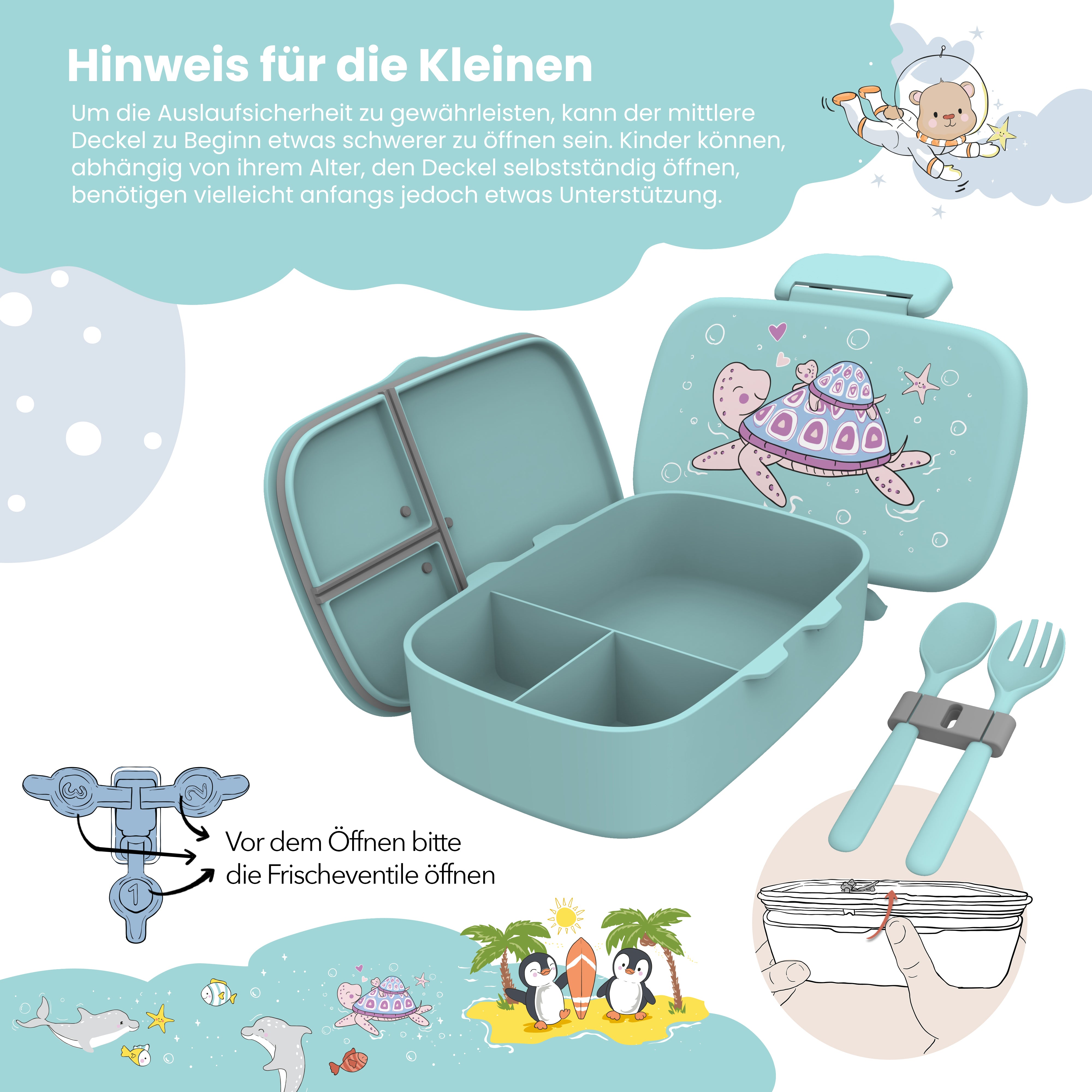 bearfoot-brotdosen-schildkr-te-brotdose-t-rkis-mit-f-chern image 4