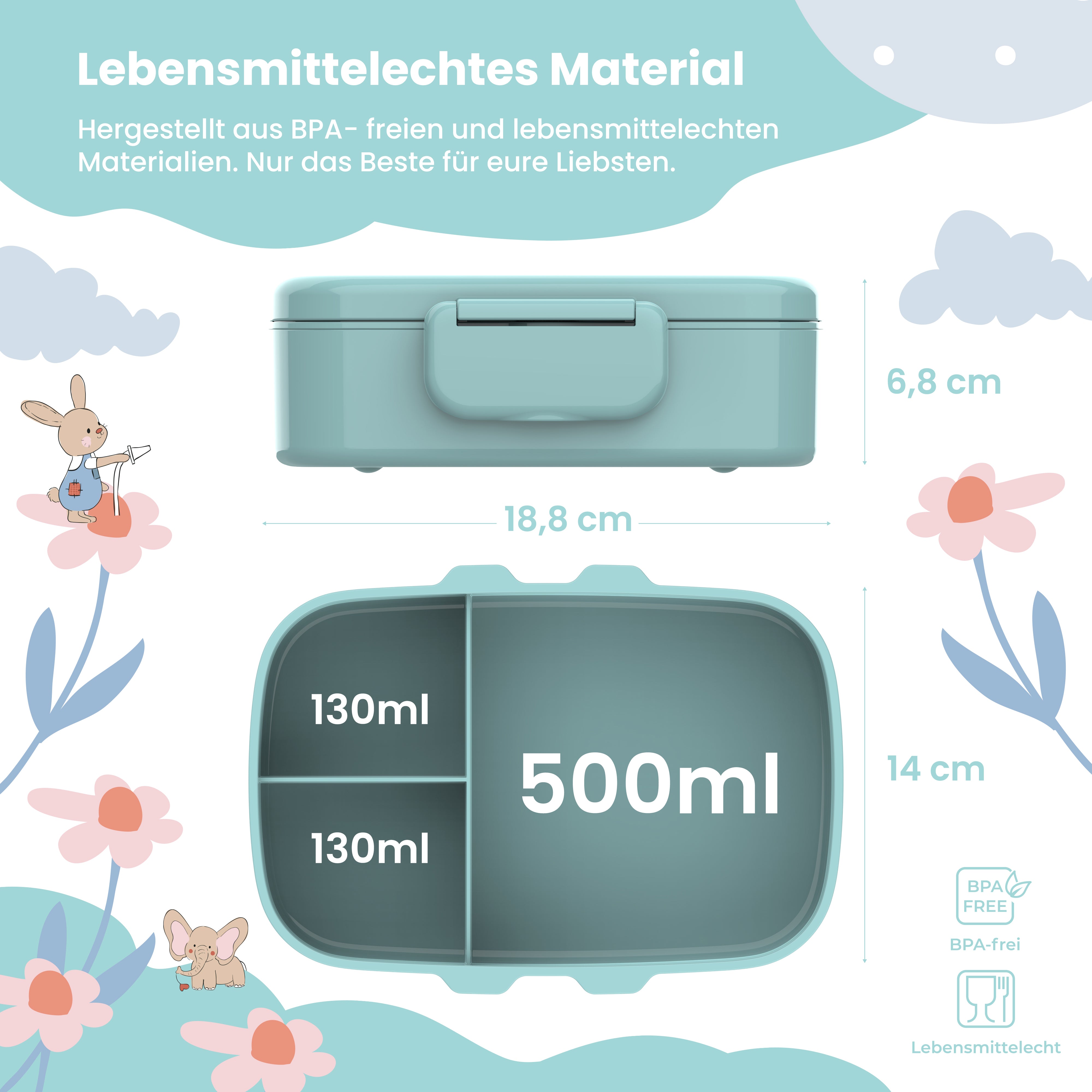 bearfoot-brotdosen-schildkr-te-brotdose-t-rkis-mit-f-chern image 3