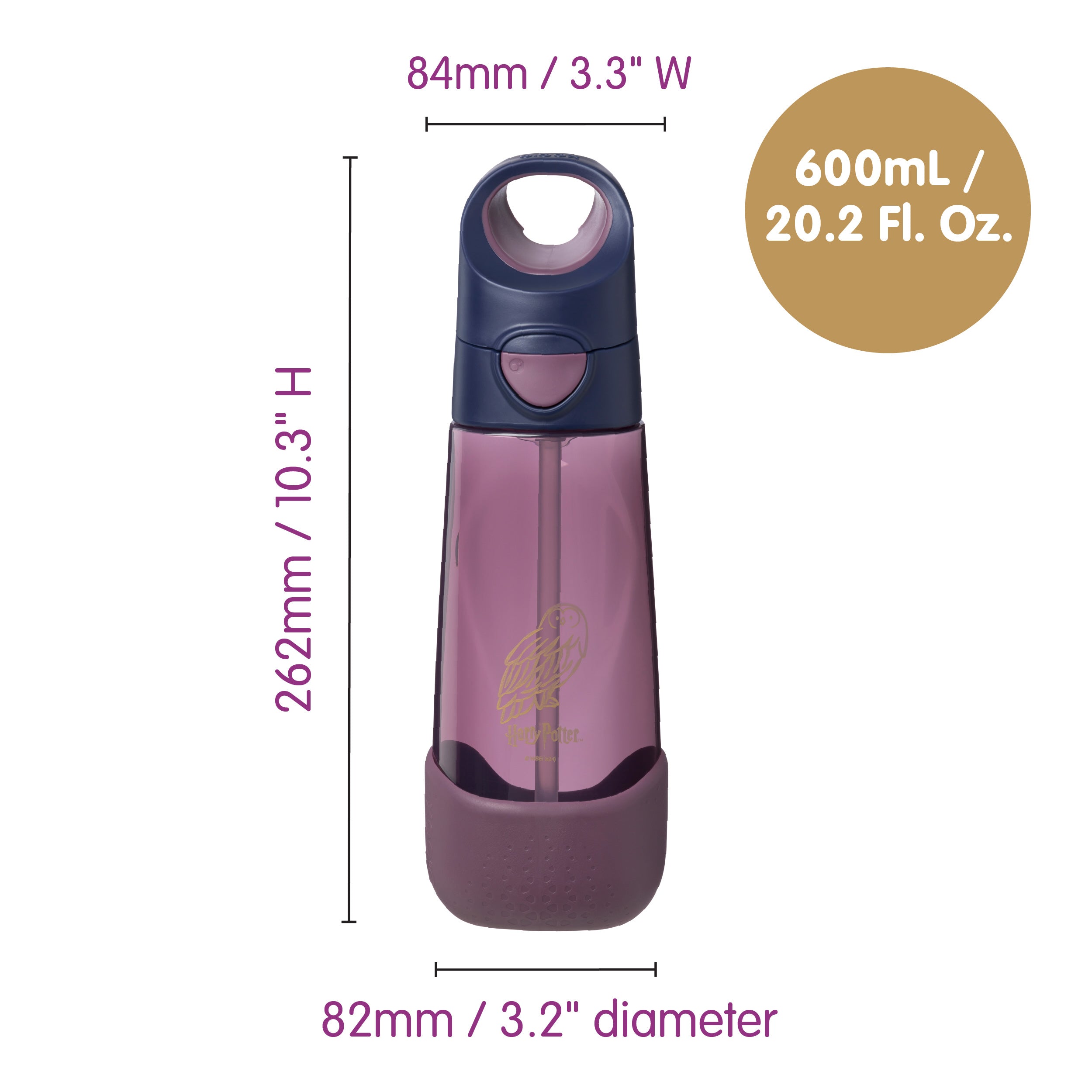 b-box-harry-potter-tritan-trinkflasche-600ml-strohhalm image 7