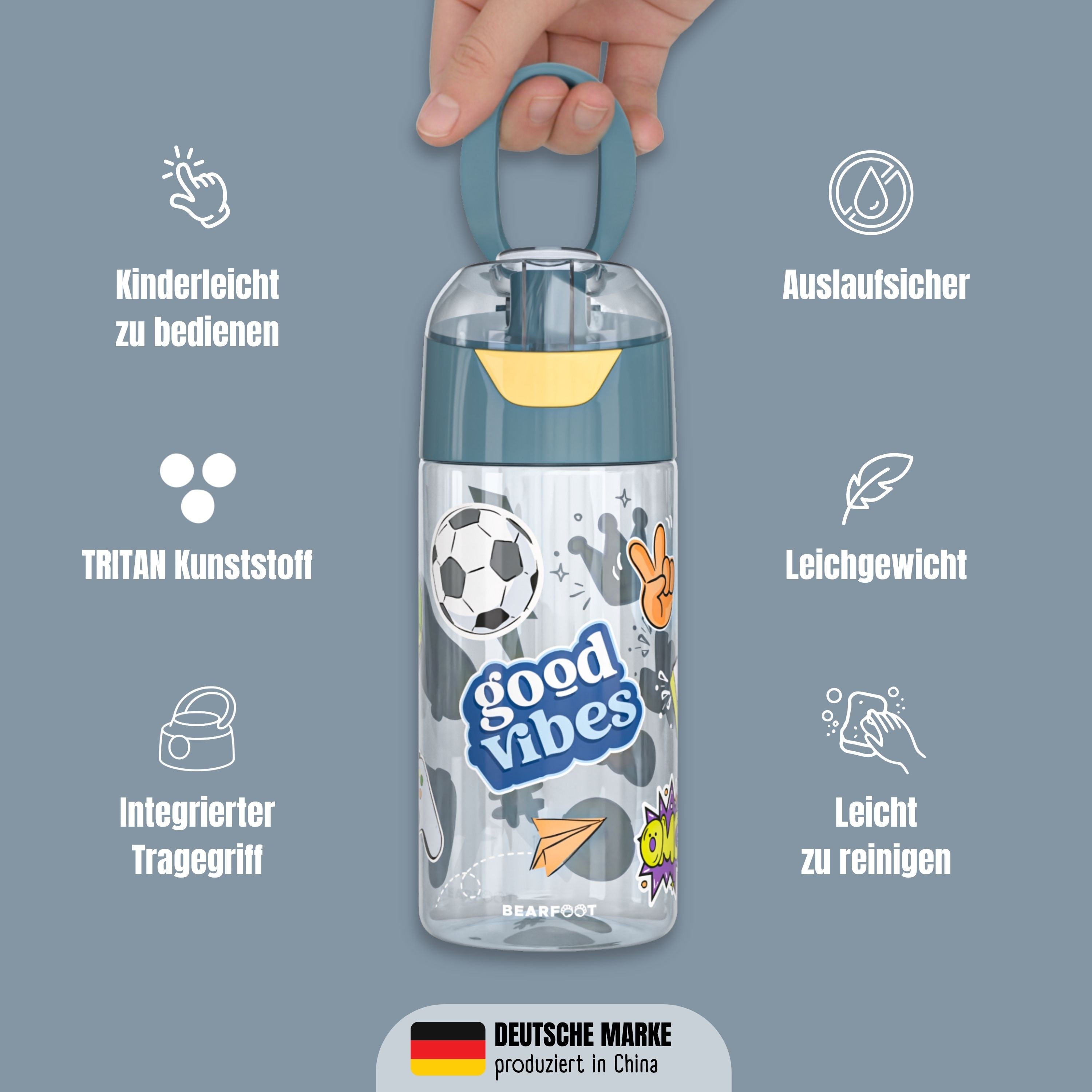 bearfoot-trinkflaschen-trinkflasche-kinder-sticker-blau-450ml image 6