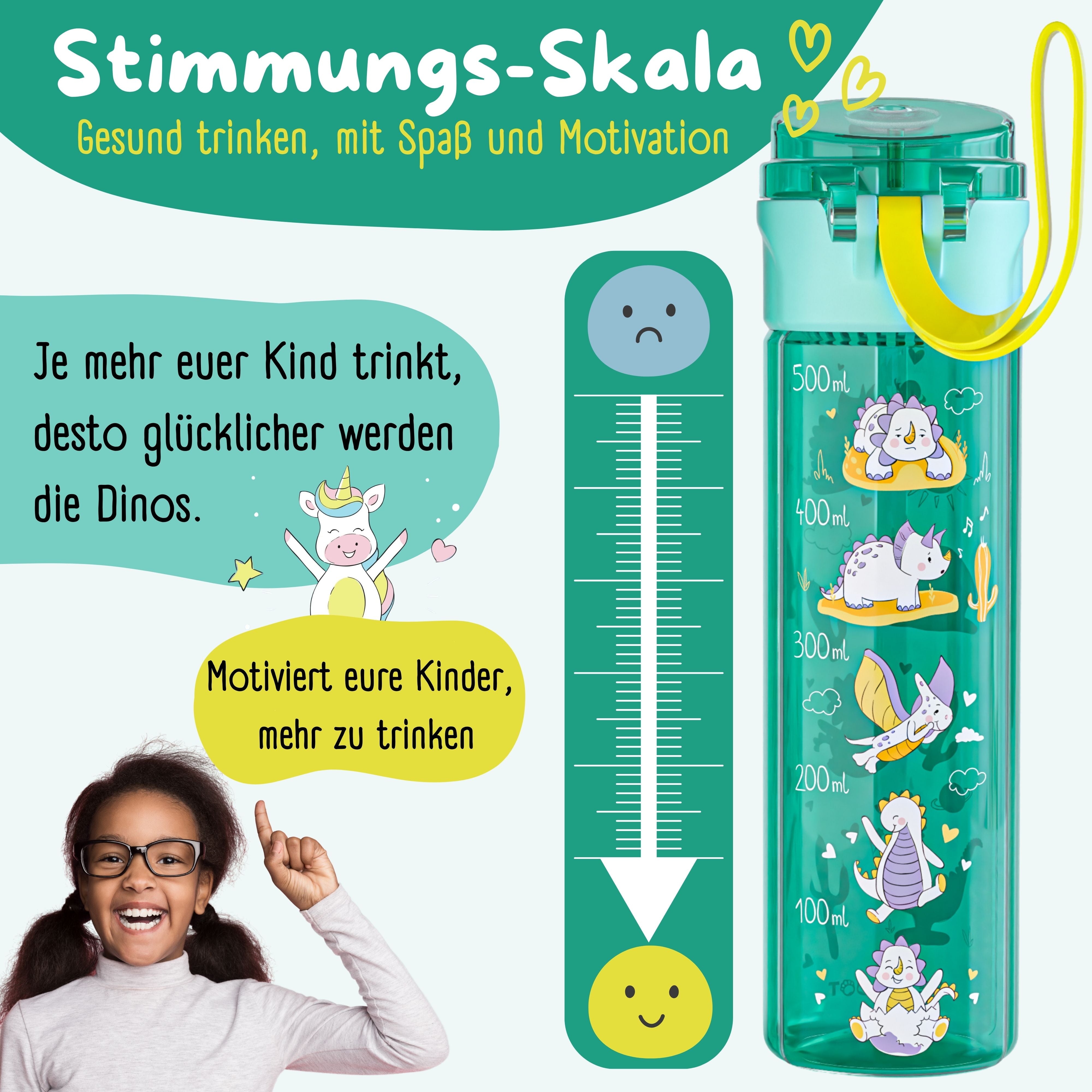 bearfoot-trinkflaschen-kinder-500ml-dinos-mint-auslaufsicher image 4