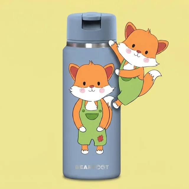 bearfoot-tiny-thermo-trinkflasche-fuchs-200ml-edelstahl image 1
