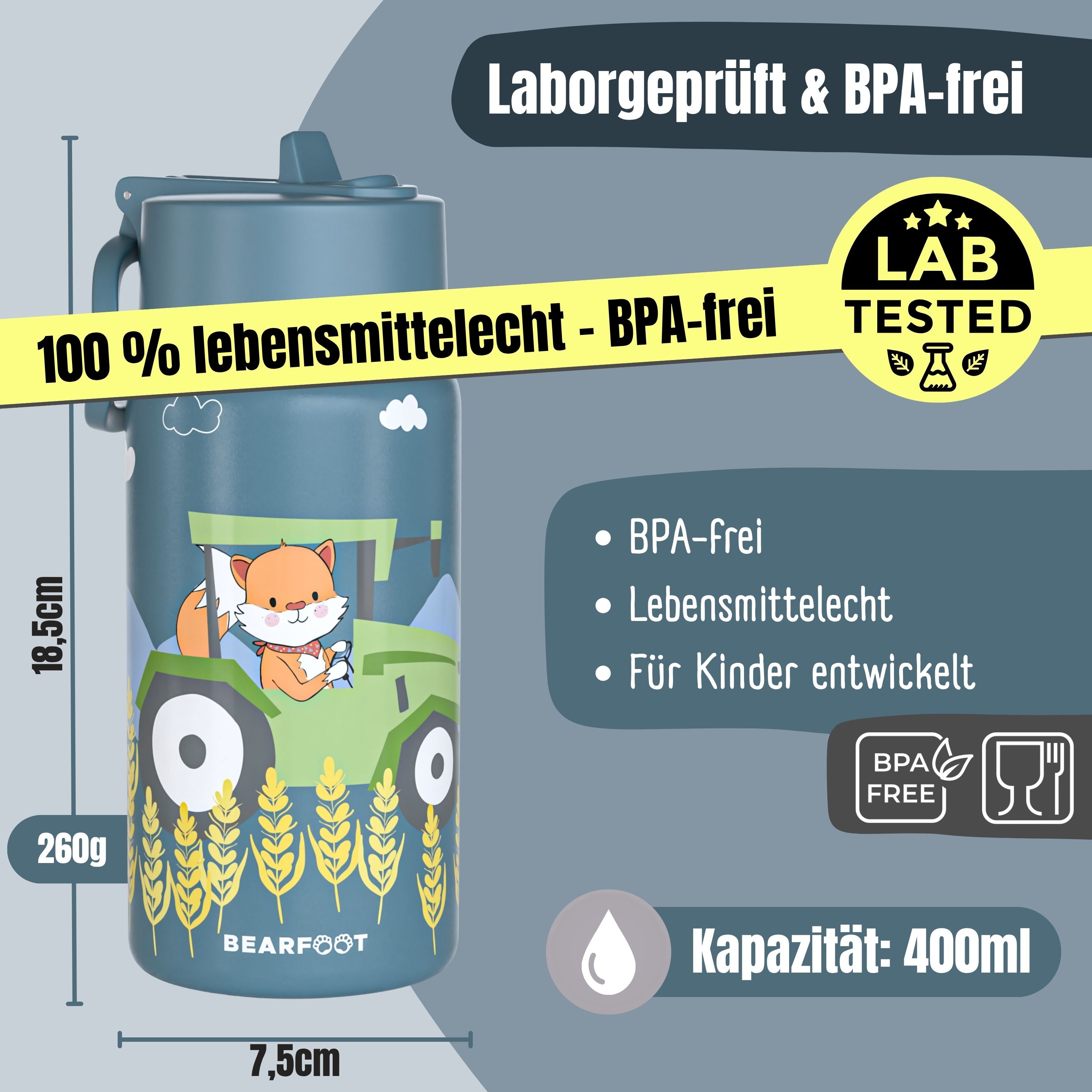 bearfoot-isolierflaschen-traktor-trinkflasche-400ml-edelstahl-blau image 5