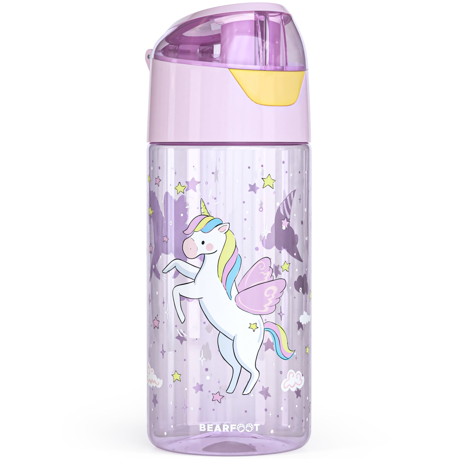 bearfoot-trinkflaschen-einhorn-trinkflasche-450ml-lila-tritan image 2
