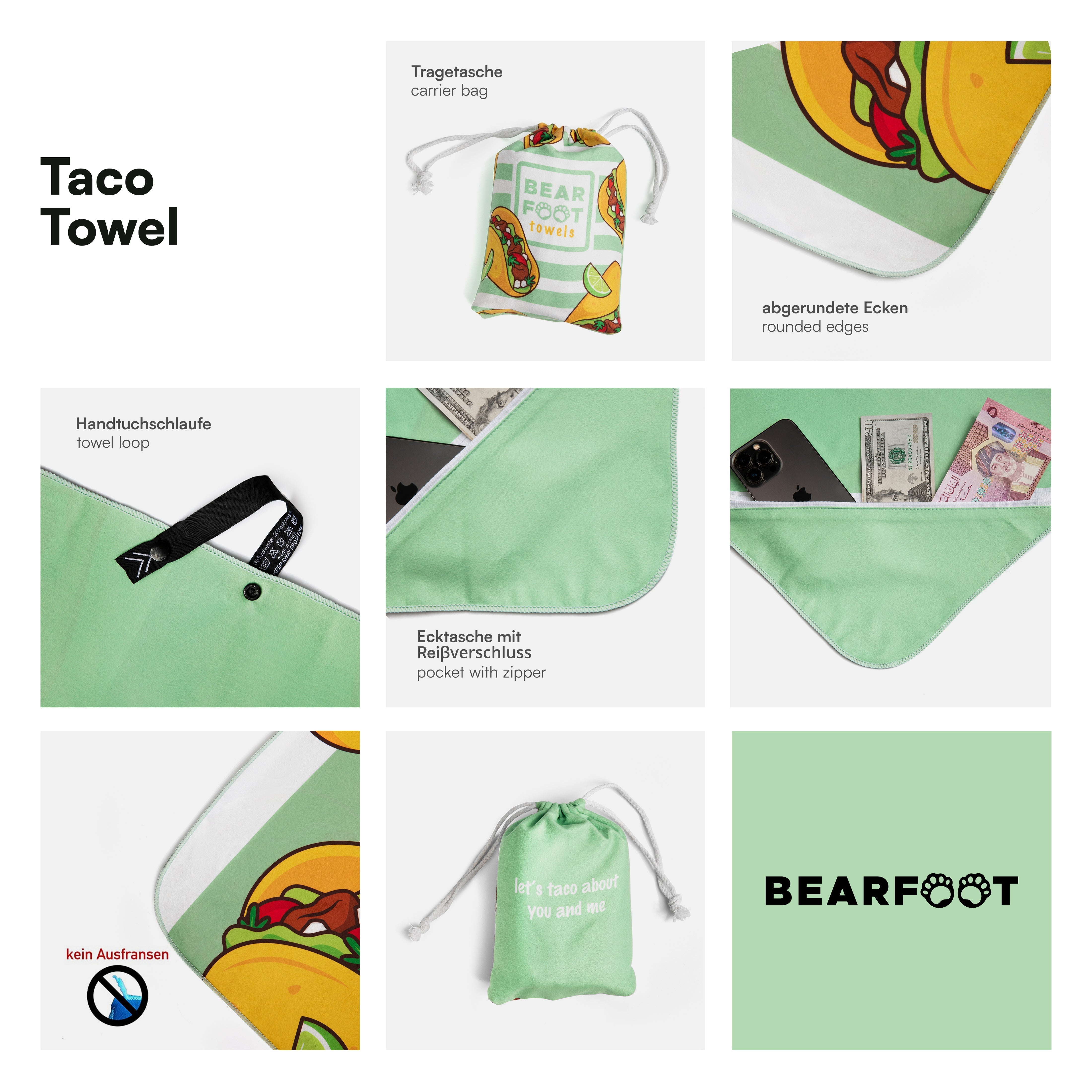 bearfoot-strandt-cher-taco-handtuch-mikrofaser-160x80-cm image 3