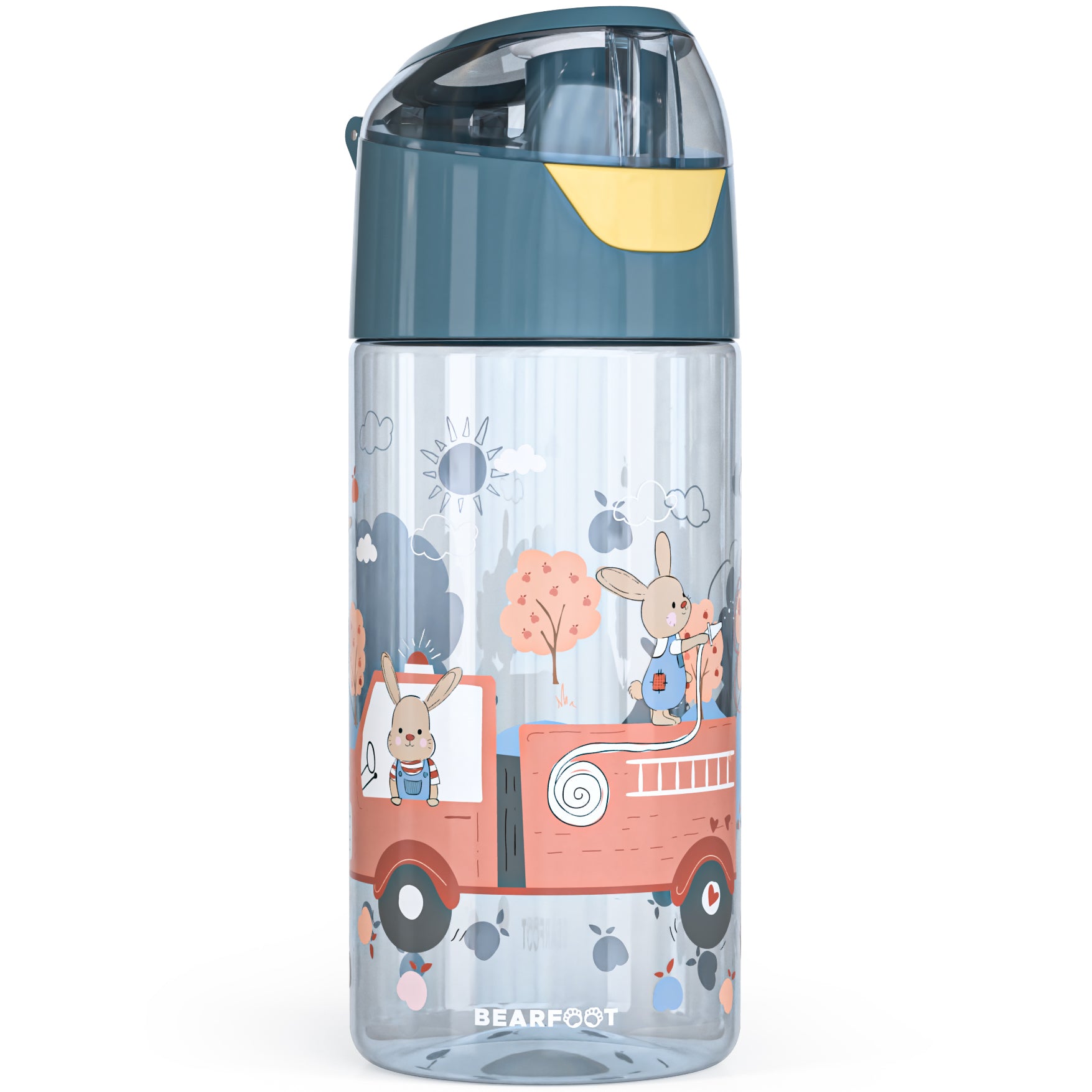 bearfoot-trinkflaschen-feuerwehr-trinkflasche-450ml-blau-tritan image 2