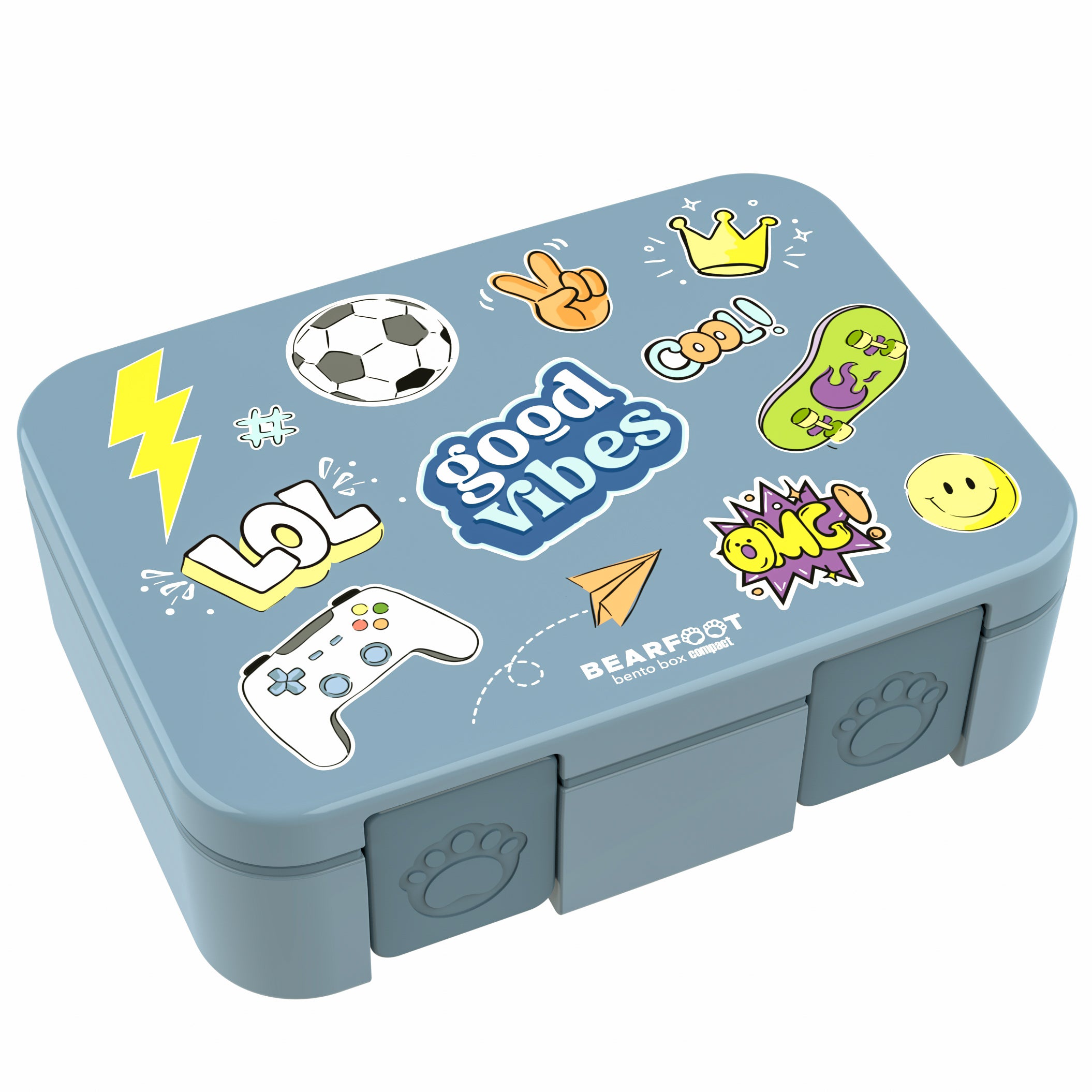 bearfoot-bento-box-compact-brotdose-sticker-blau-1000ml image 2