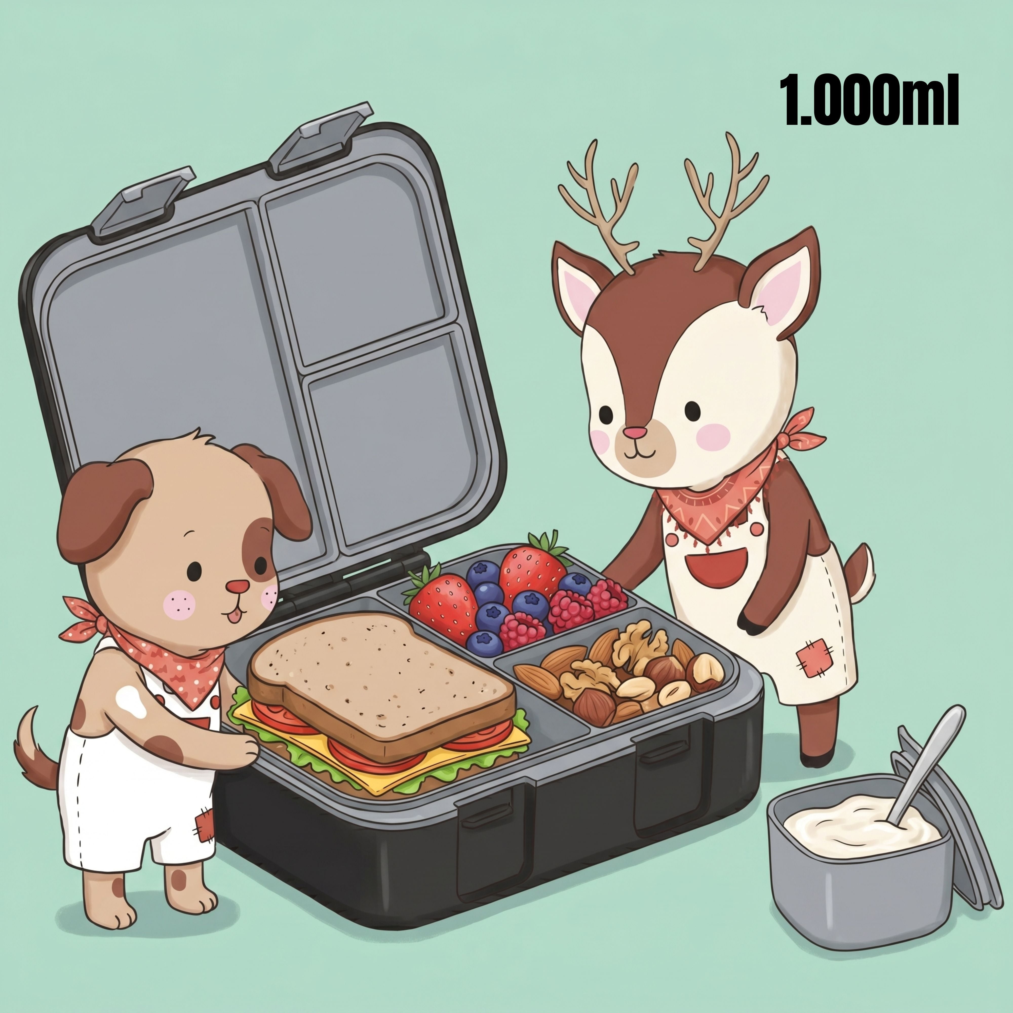bearfoot-compact-brotdose-game-schwarz-1000ml-auslaufsicher image 4