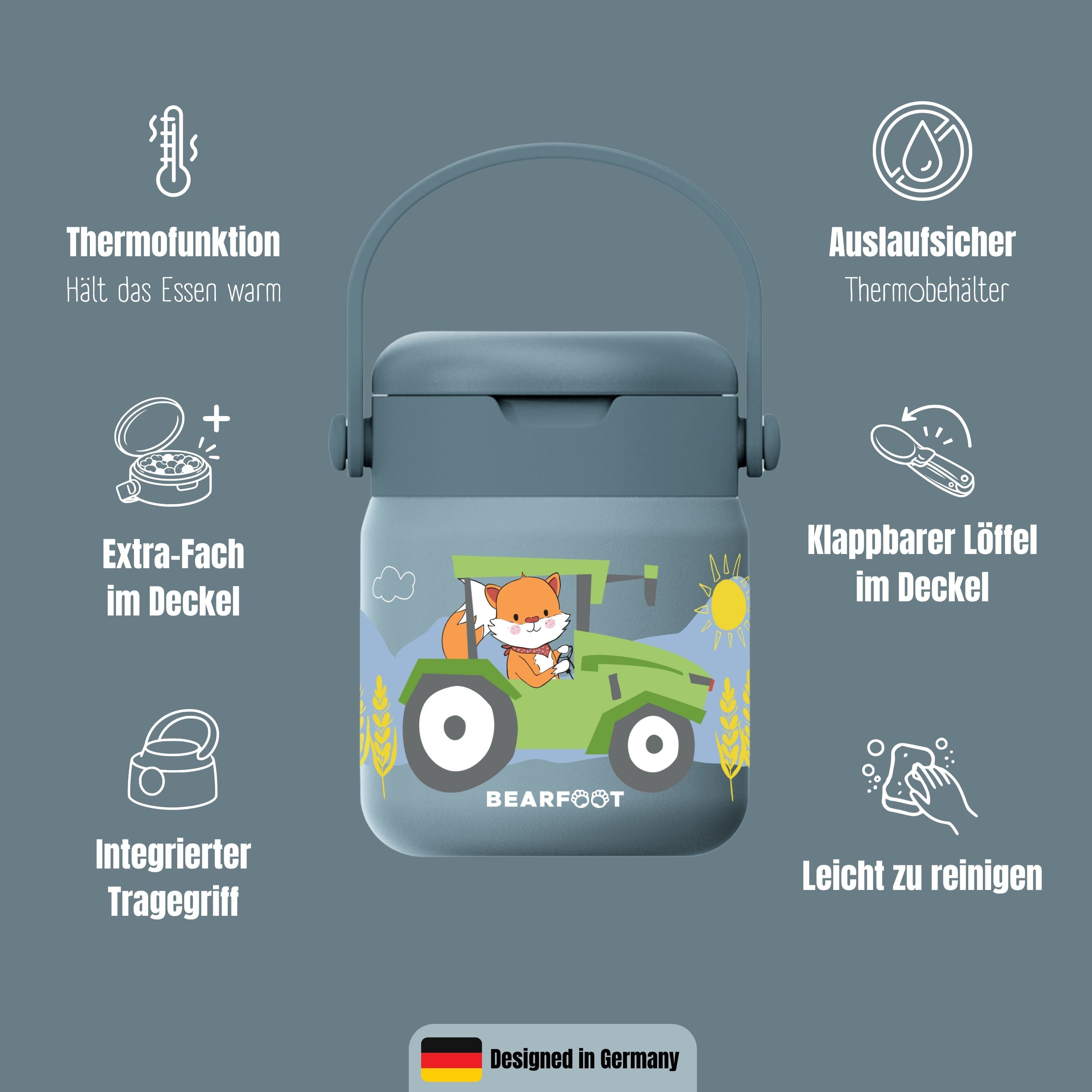 bearfoot-thermobeh-lter-kinder-edelstahl-traktor-blau-500ml image 7
