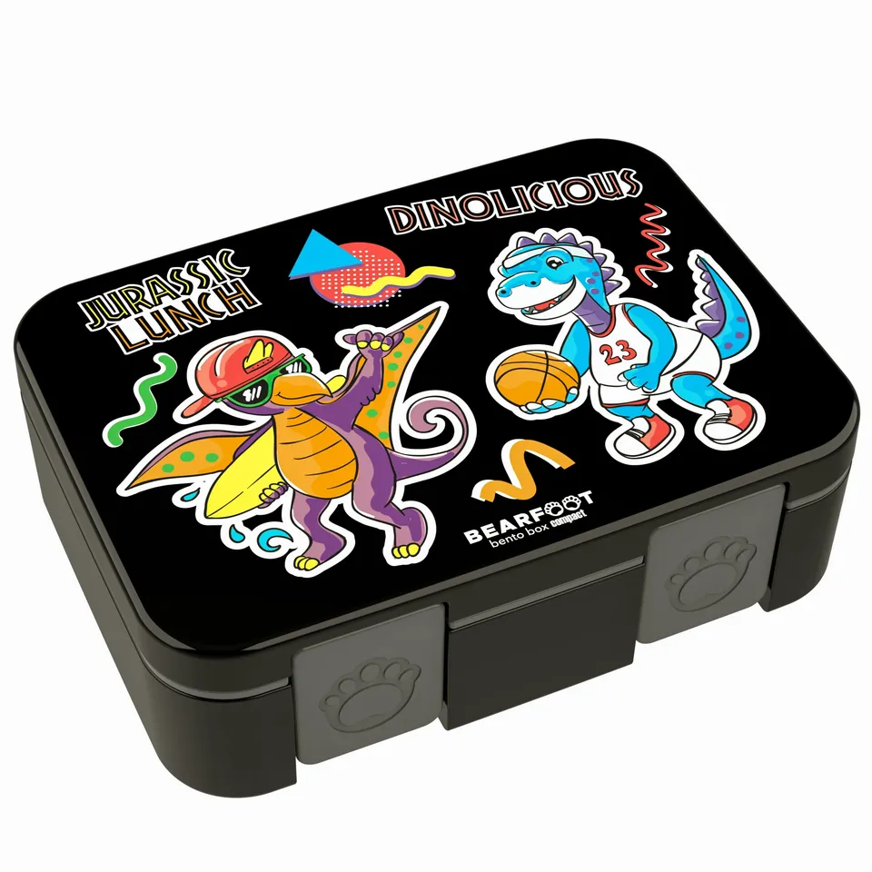 bearfoot-brotdose-dinos-lunchbox-schwarz-650-ml-auslaufsicher image 1