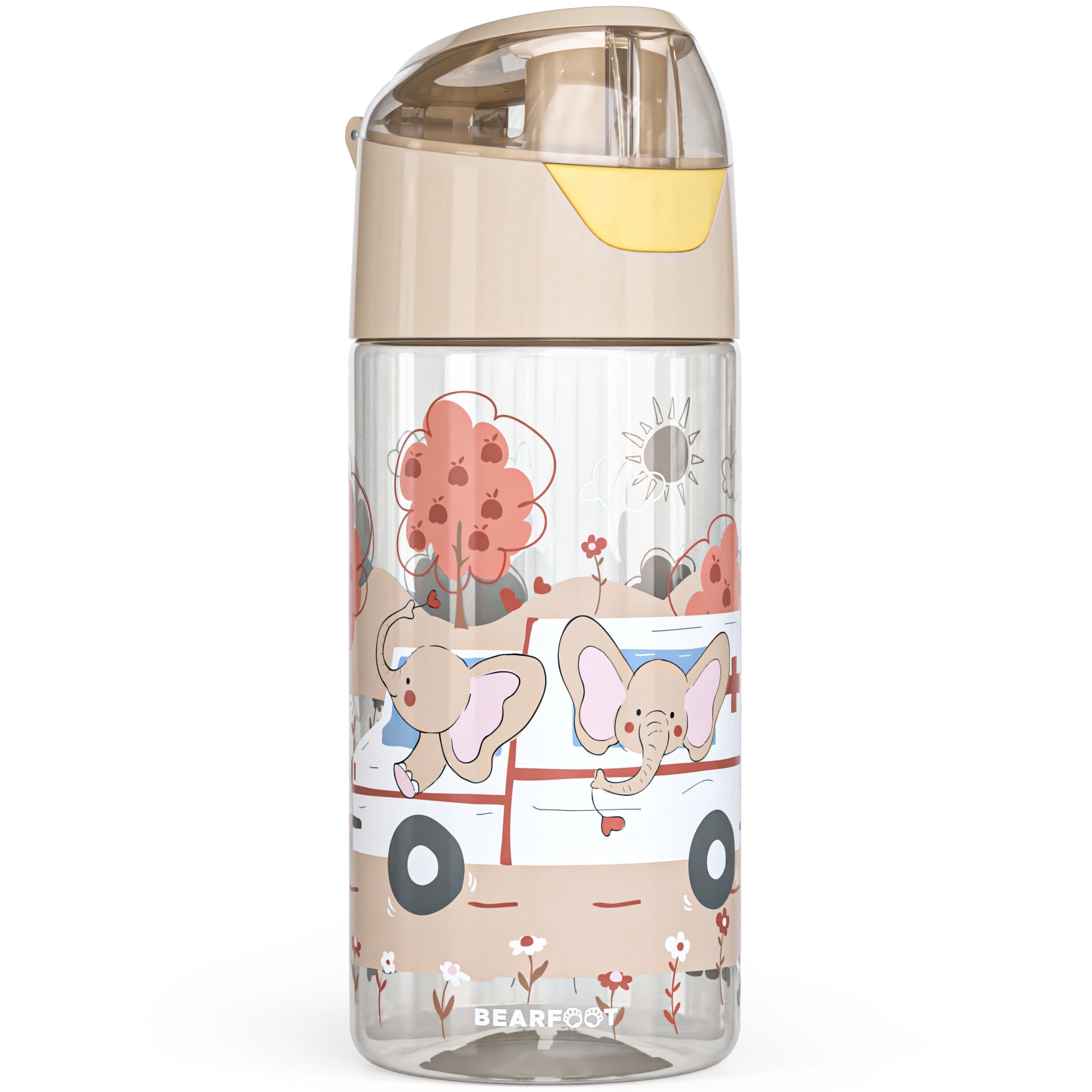 bearfoot-trinkflasche-kinder-elefanten-450ml-tritan-bpa-frei image 1