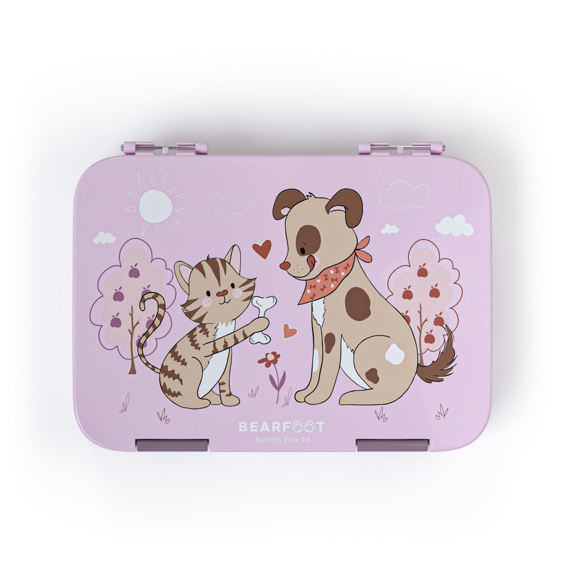 bearfoot-brotdose-hund-katze-lila-bento-box-mit-f-chern image 2