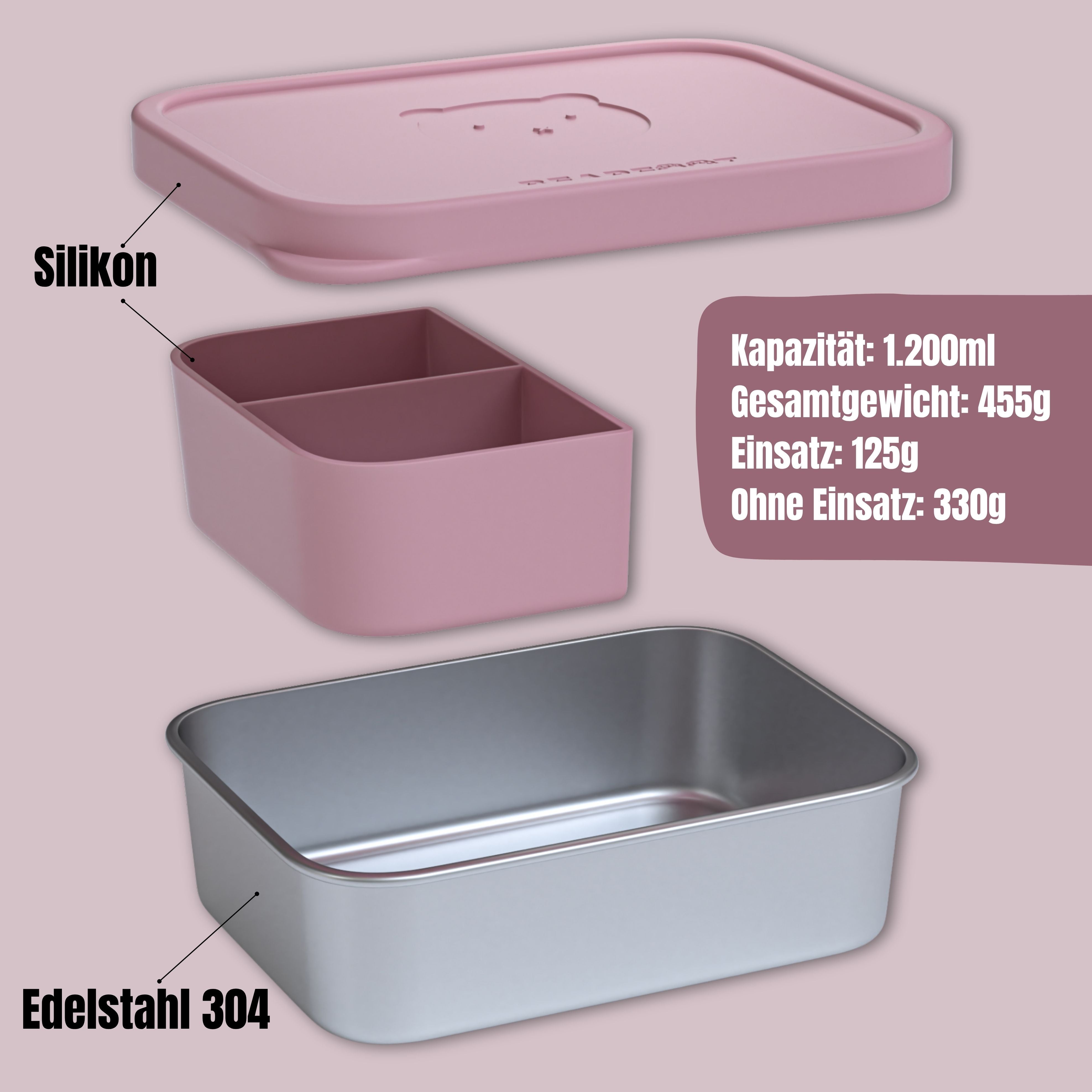 bearfoot-brotdosen-edelstahl-brotdose-rosa-700ml-auslaufsicher image 8
