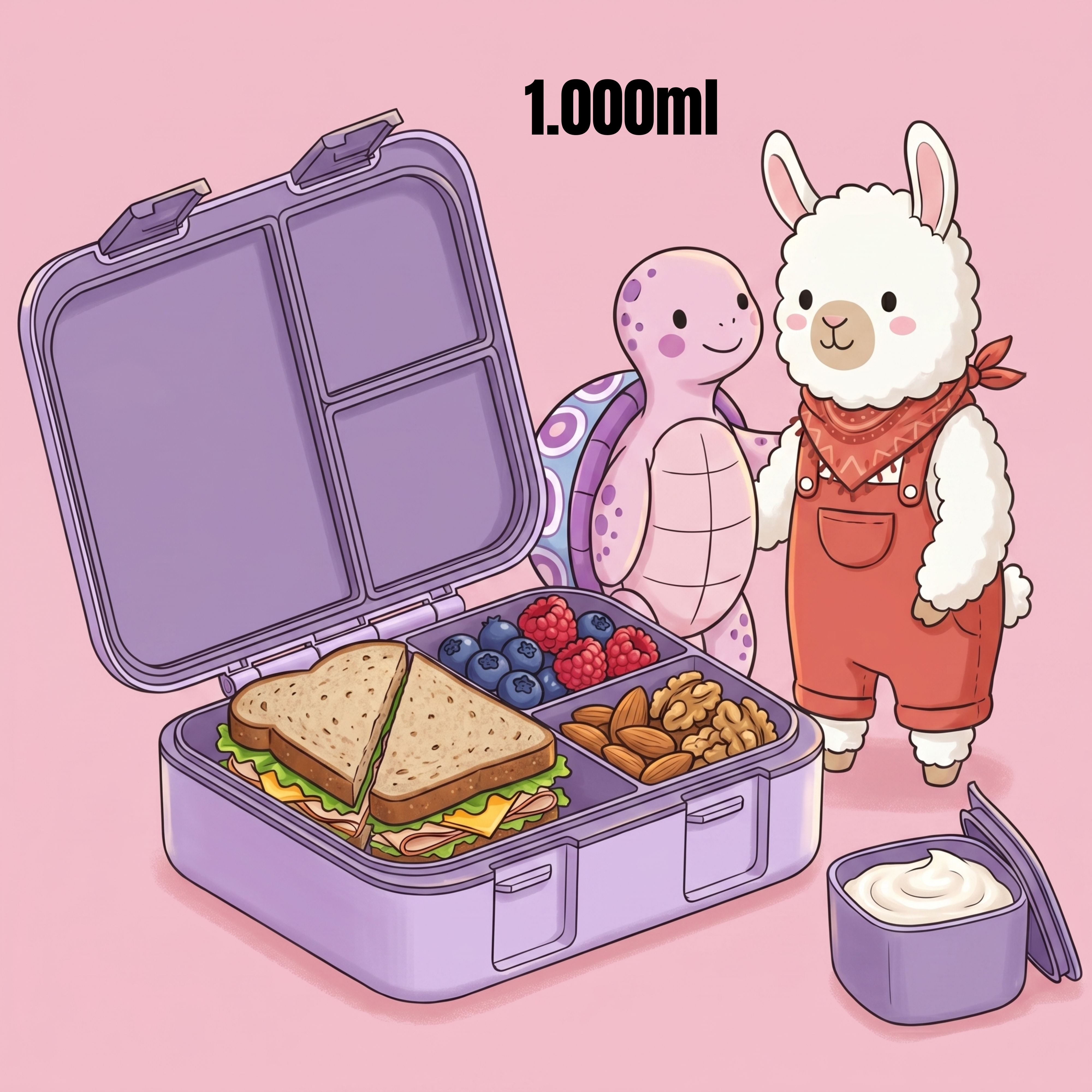 bearfoot-brotdosen-compact-brotdose-1000-ml-bubble-tea-lila image 4