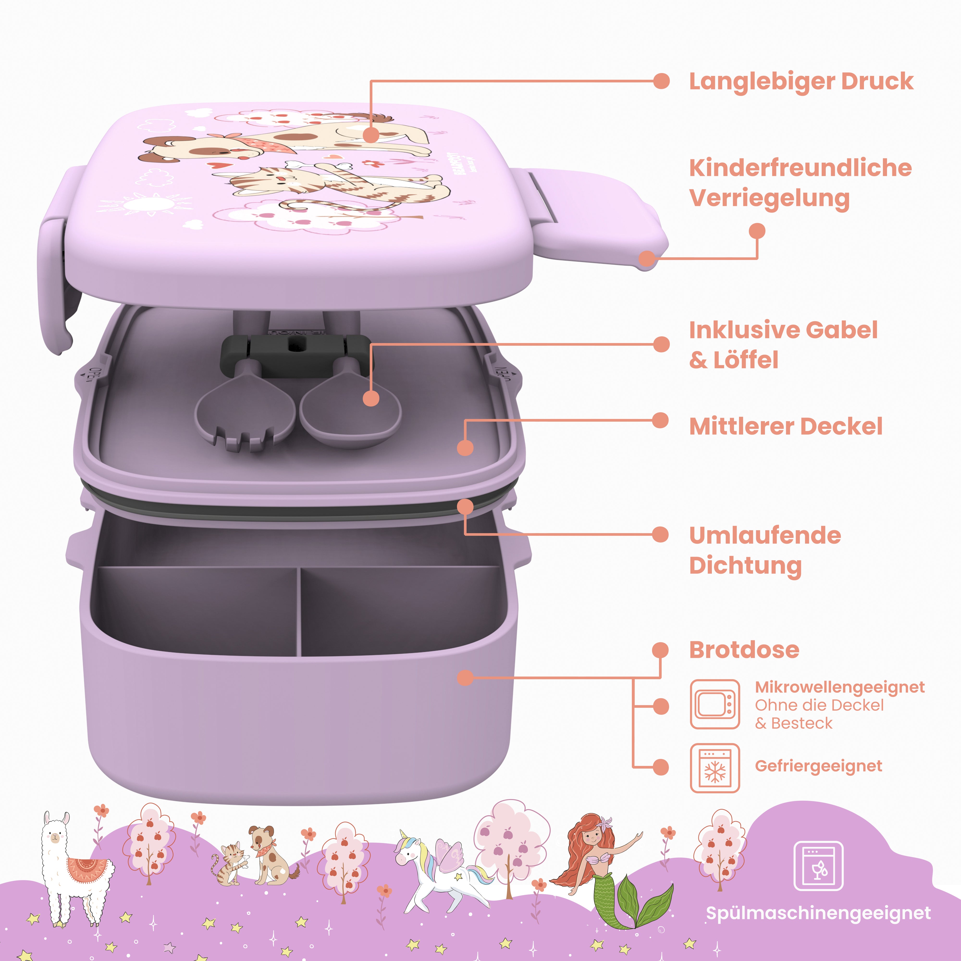 bearfoot-brotdose-hund-katze-lunchbox-lila-auslaufsicher image 7