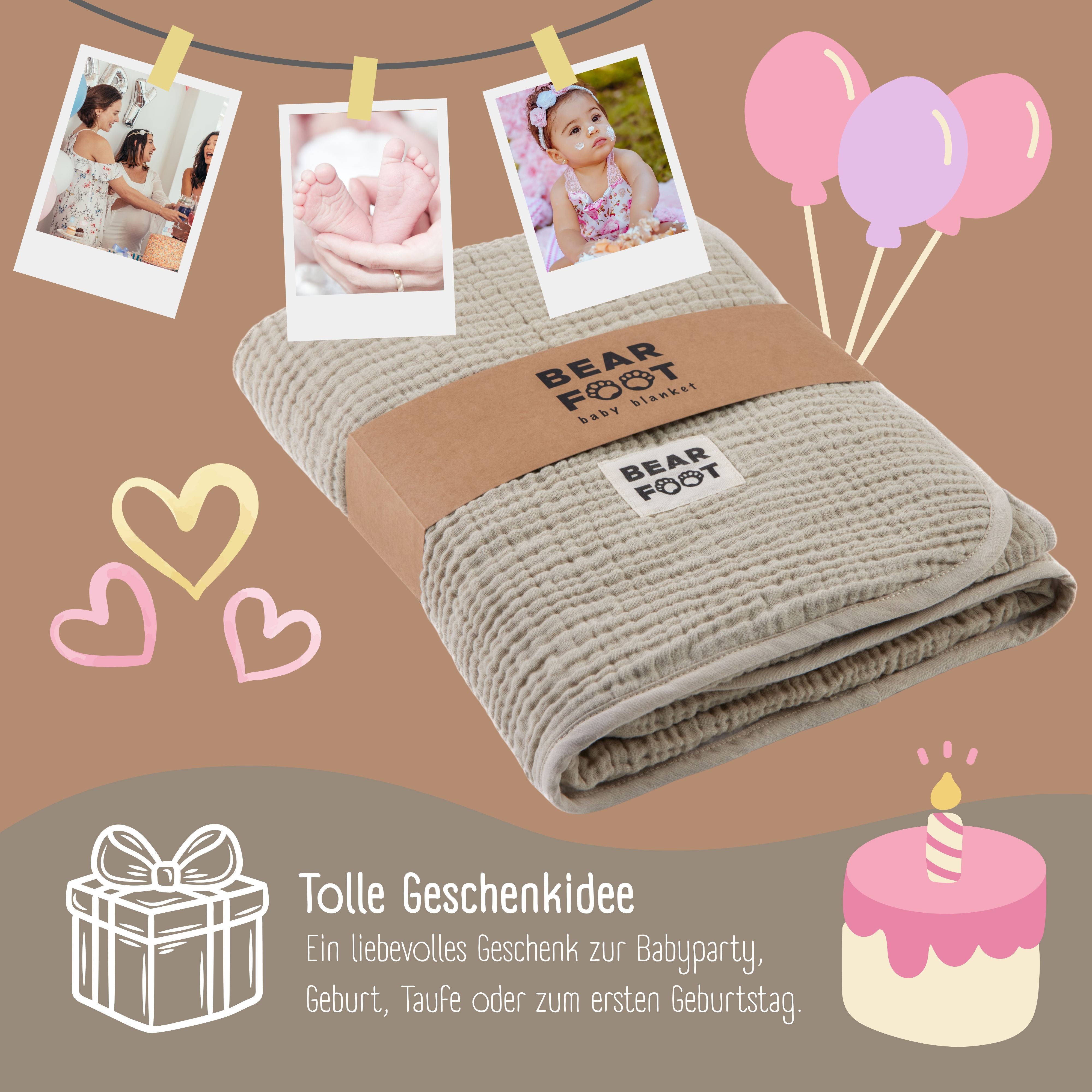 bearfoot-babydecken-musselindecke-fleecedecke-braun-wendedecke image 5