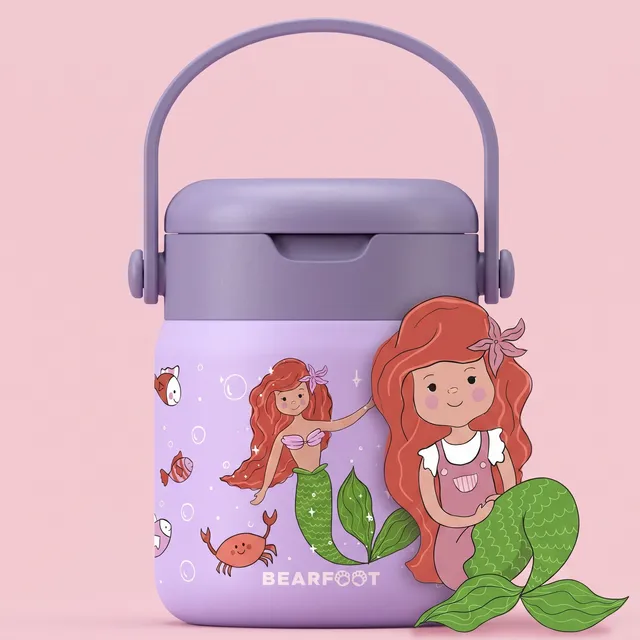 bearfoot-thermobeh-lter-500ml-meerjungfrau-lila-edelstahl-food-jar image 1