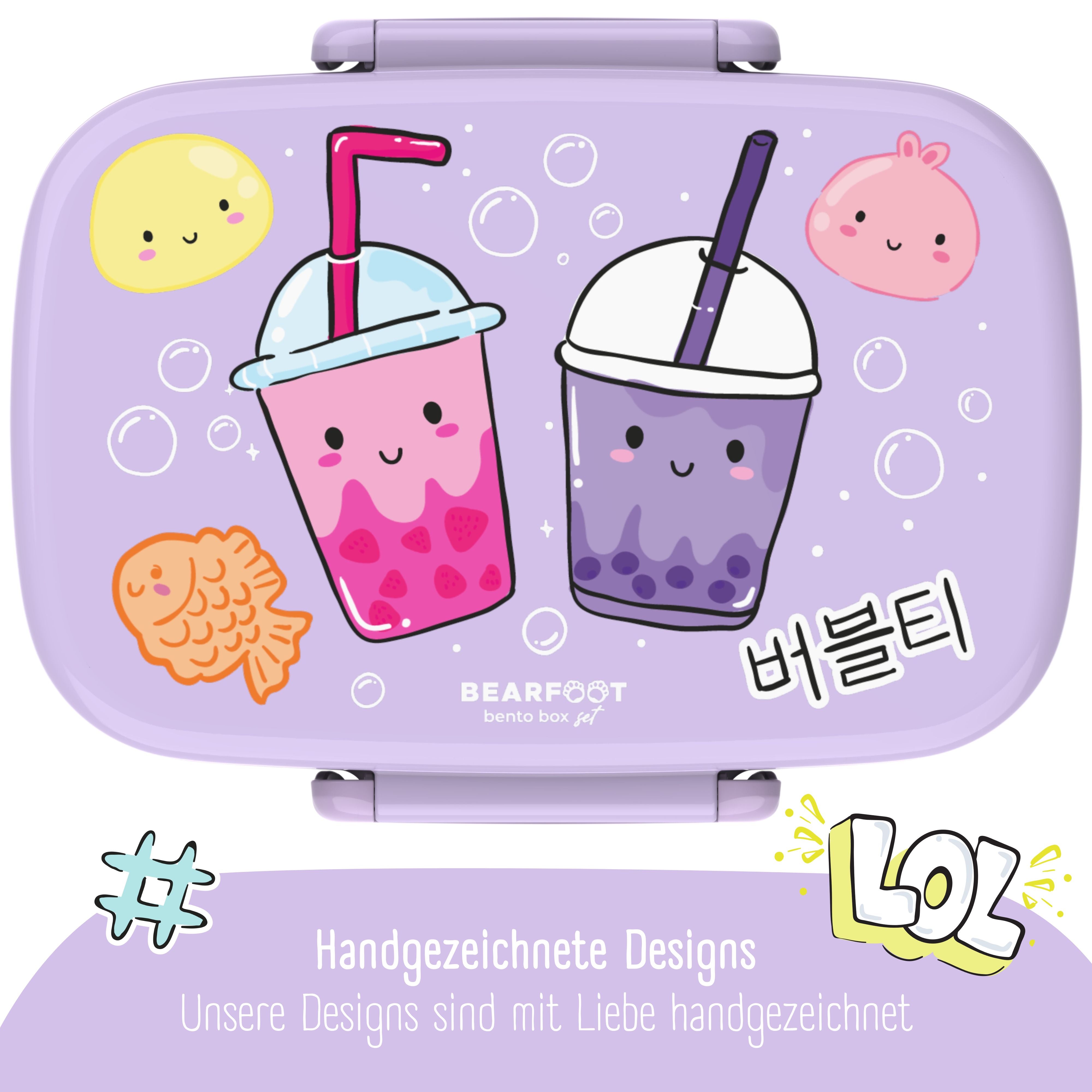 bearfoot-brotdosen-bubble-tea-brotdose-lila-mit-f-chern image 8