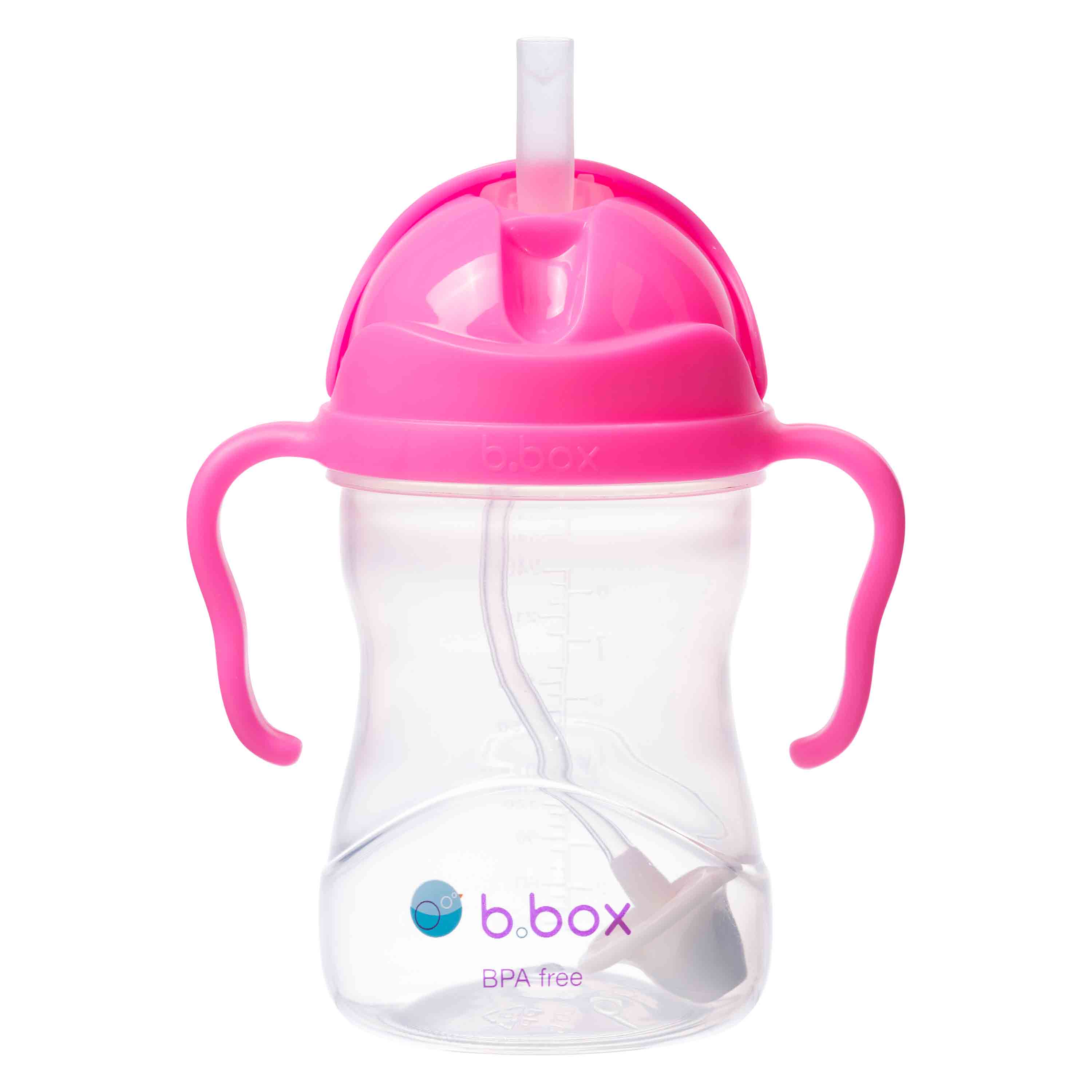 b-box-sippy-cup-trinkbecher-pink-pomegranate-240-ml-strohhalm image 3