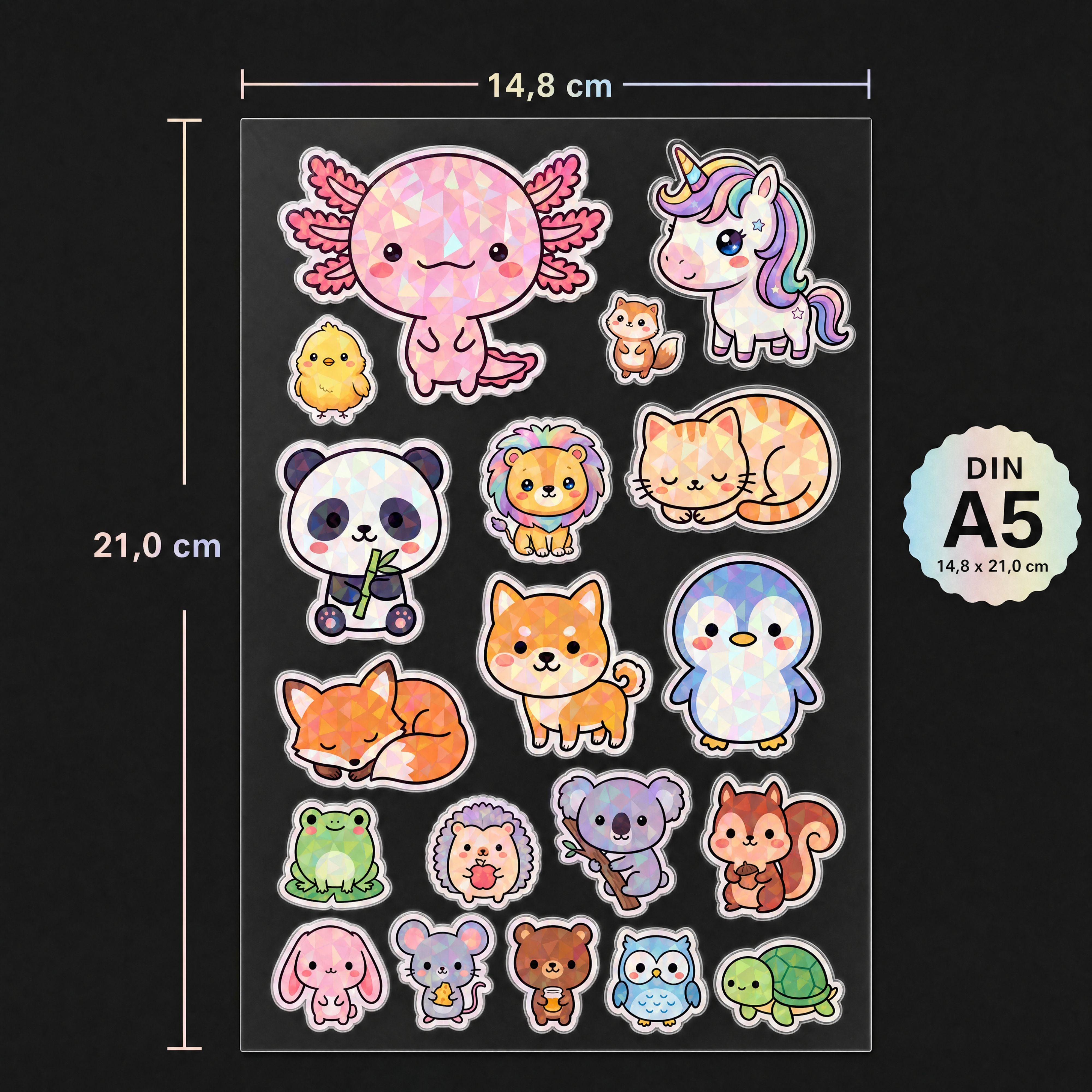 bearfoot-accessoires-premium-sticker-holografisch-kawaii-a5 image 5