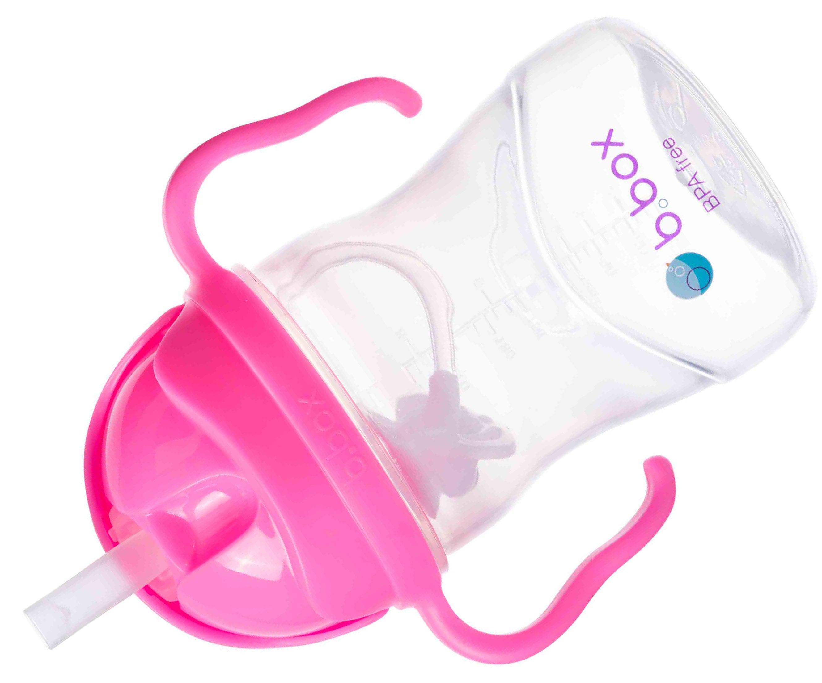 b-box-sippy-cup-trinkbecher-pink-pomegranate-240-ml-strohhalm image 4
