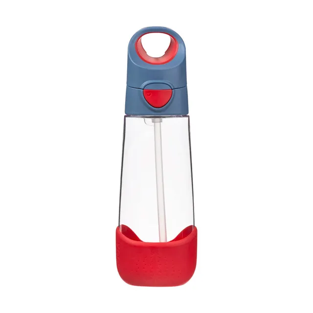 b-box-tritan-trinkflasche-600-ml-blue-blaze-mit-strohhalm image 1
