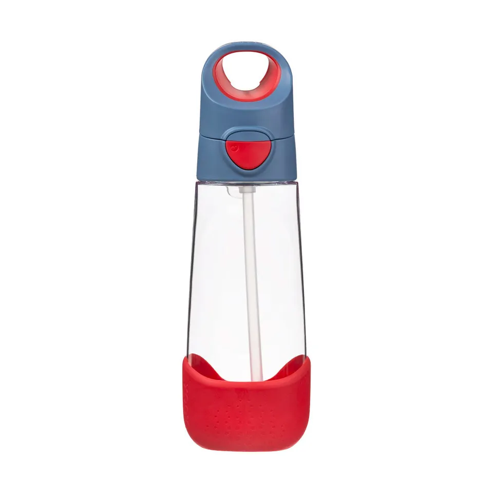 b-box-tritan-trinkflasche-600-ml-blue-blaze-mit-strohhalm image 1