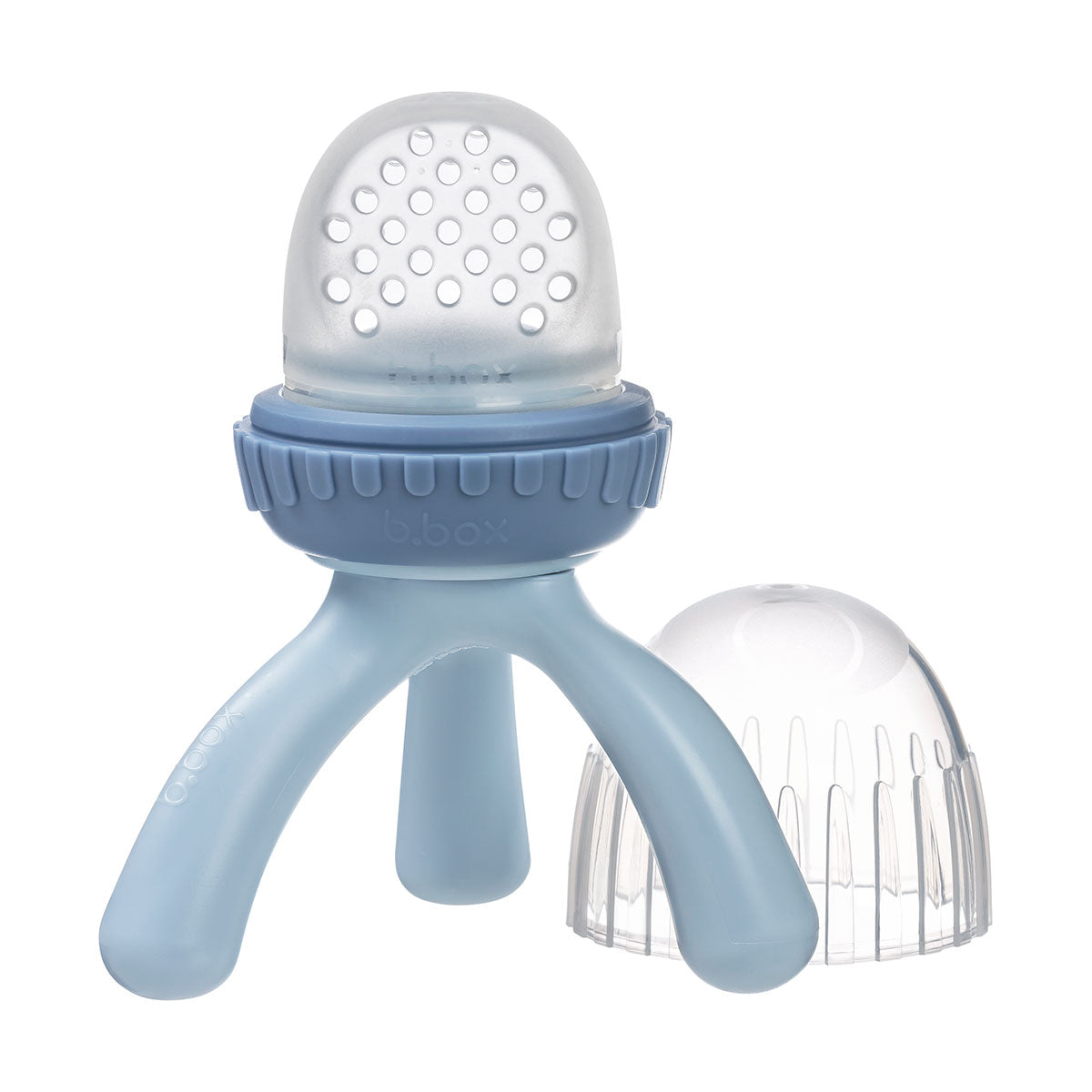 b-box-toddler-feeding-silicone-fresh-food-feeder-fruchtsauger-lullaby-blue image 1