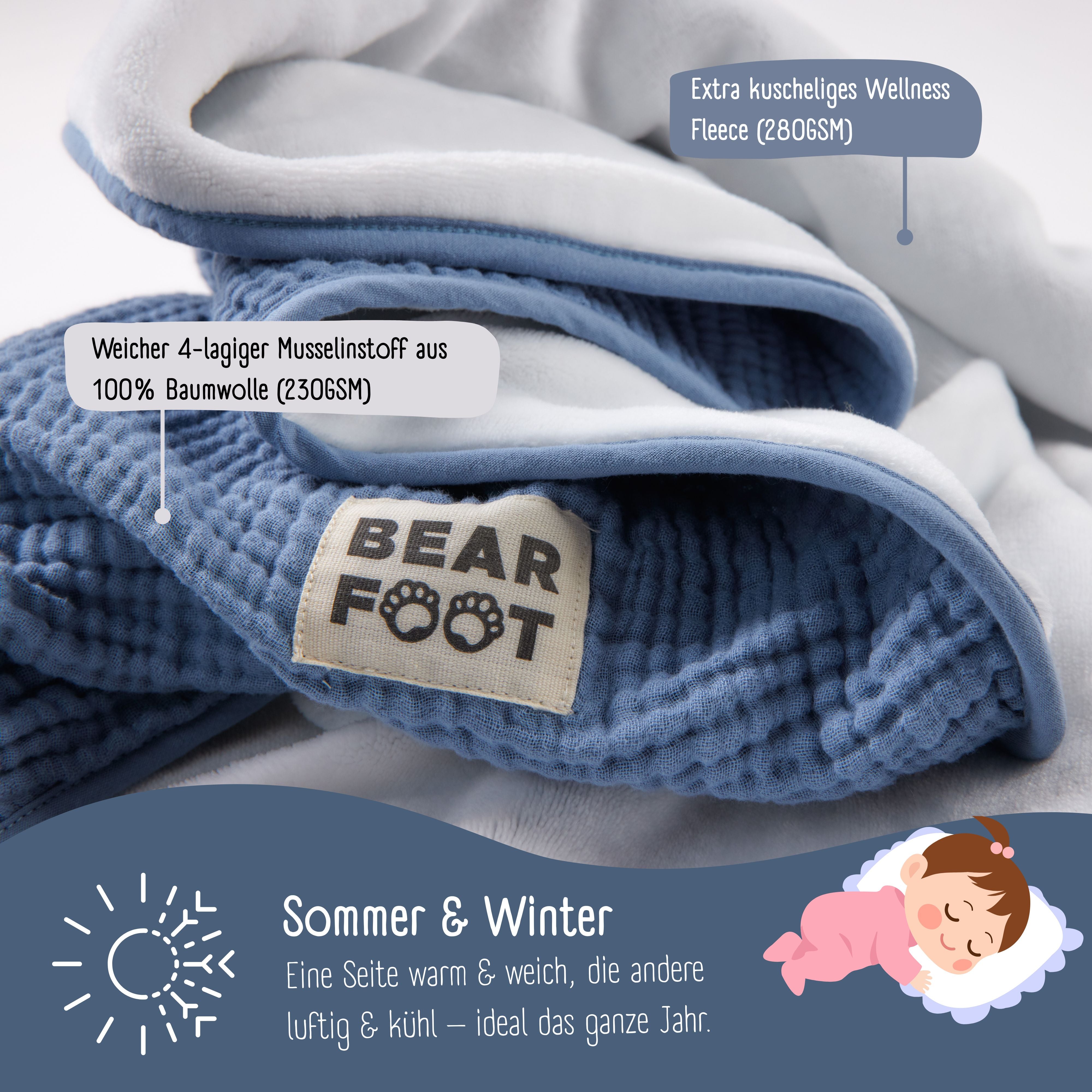 bearfoot-babydecken-musselin-fleecedecke-blau-weich image 3