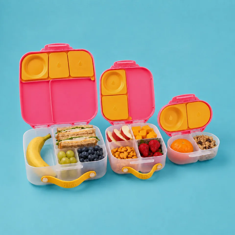 b-box-lunchbox-lunch-time-3er-set-strawberry-shake-brotdose-auslaufsicher image 1