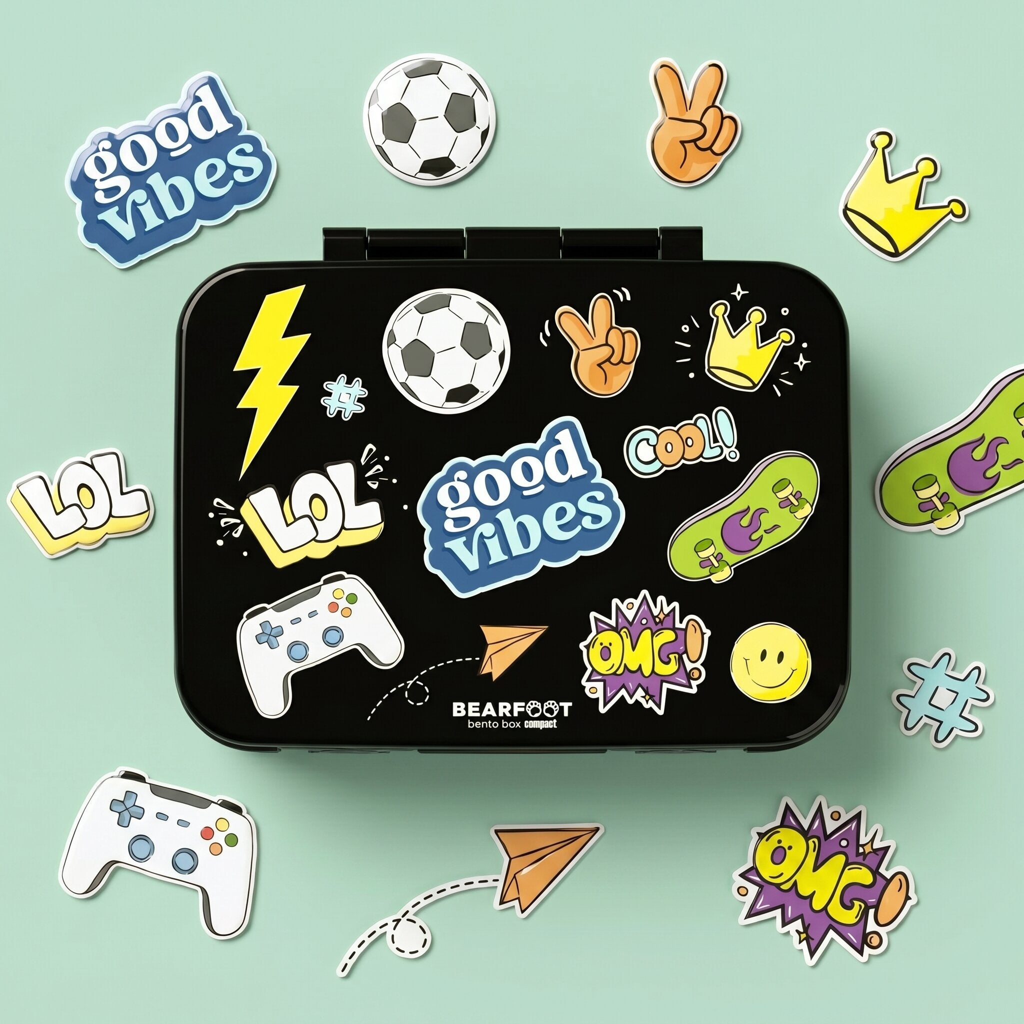 bearfoot-bento-box-compact-brotdose-650-ml-sticker-schwarz image 1