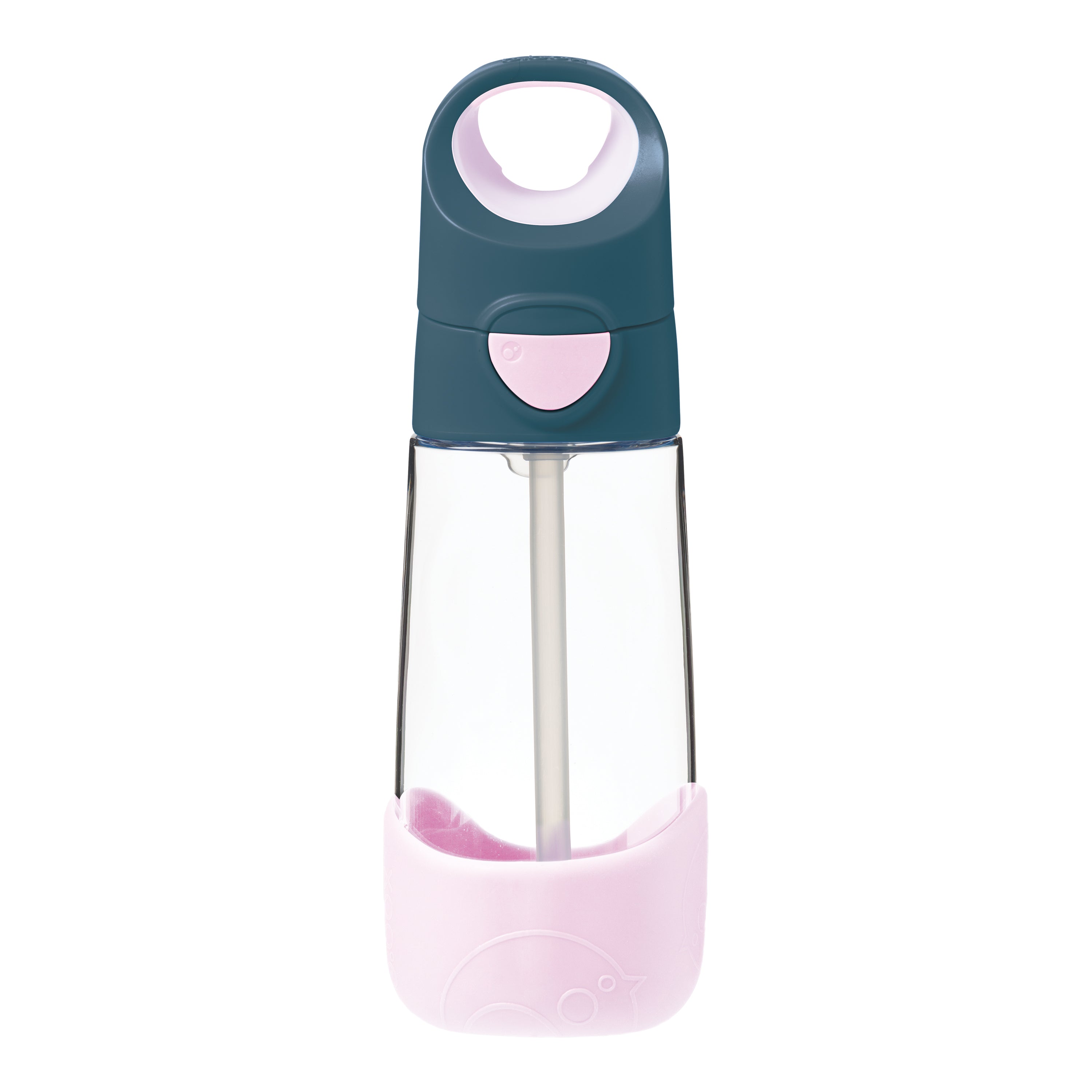b-box-tritan-trinkflasche-450-ml-indigo-rose-mit-strohhalm image 1