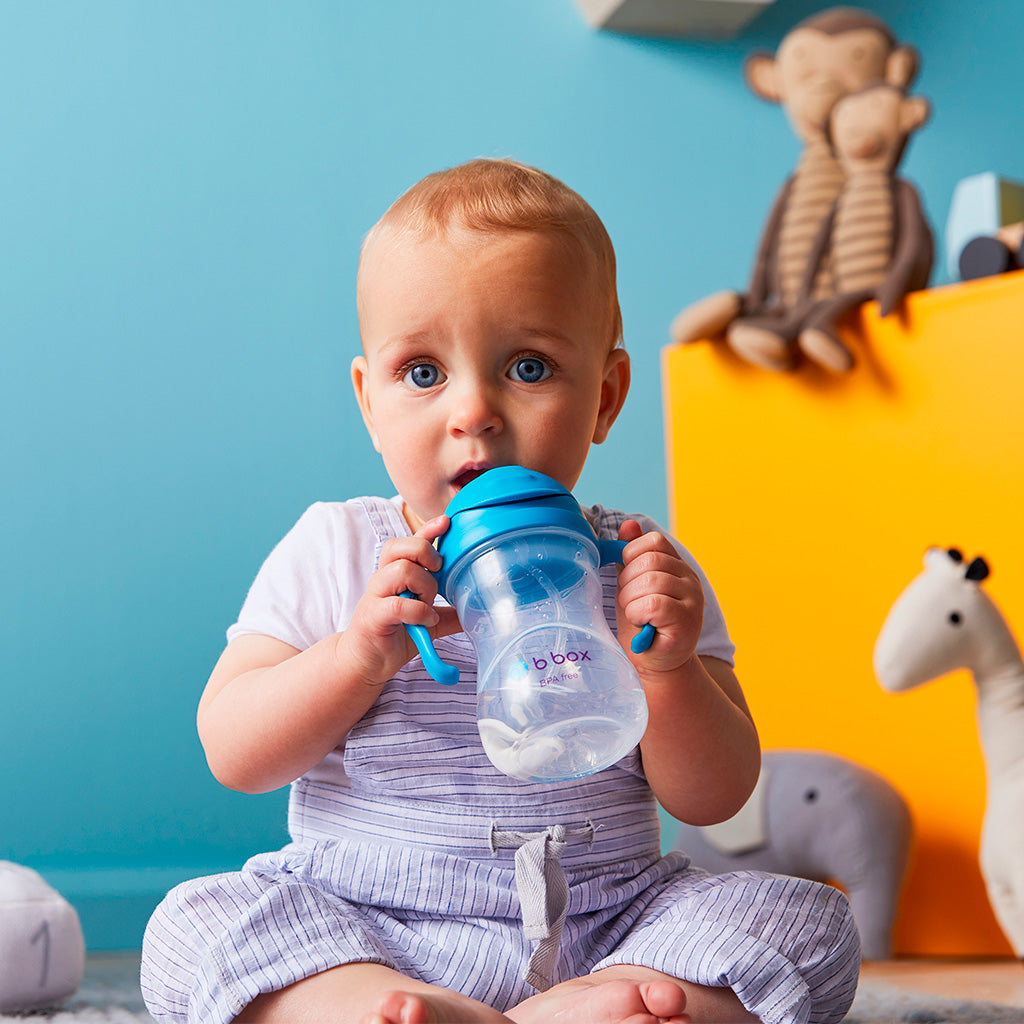 b-box-sippy-cup-trinkbecher-cobalt-blau-240-ml-strohhalm image 2