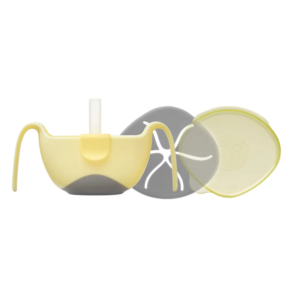 b-box-bowl-straw-sch-ssel-banana-split-gelb-mit-strohhalm image 1