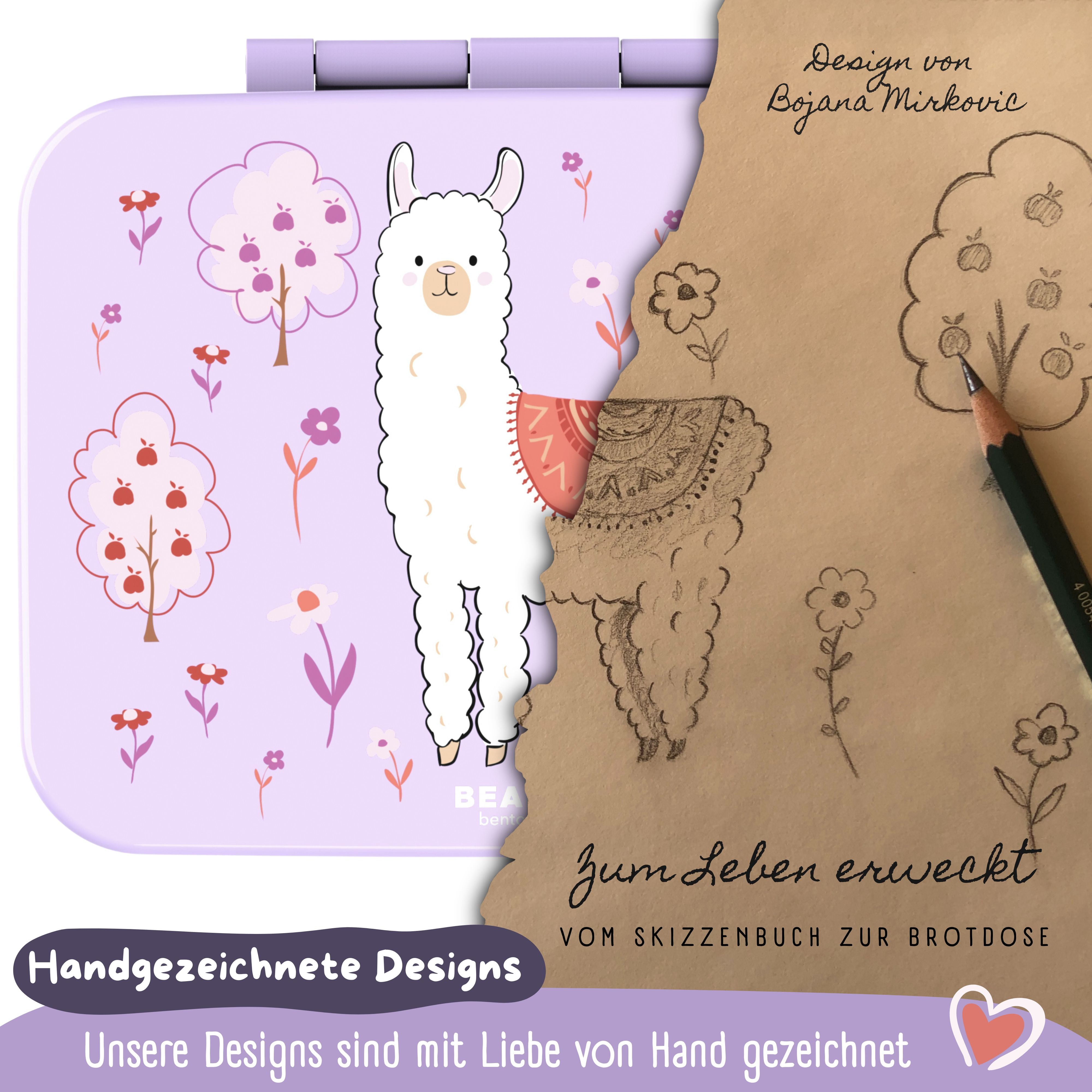 bearfoot-brotdose-lama-lila-bento-lunchbox-1000ml-auslaufsicher image 8