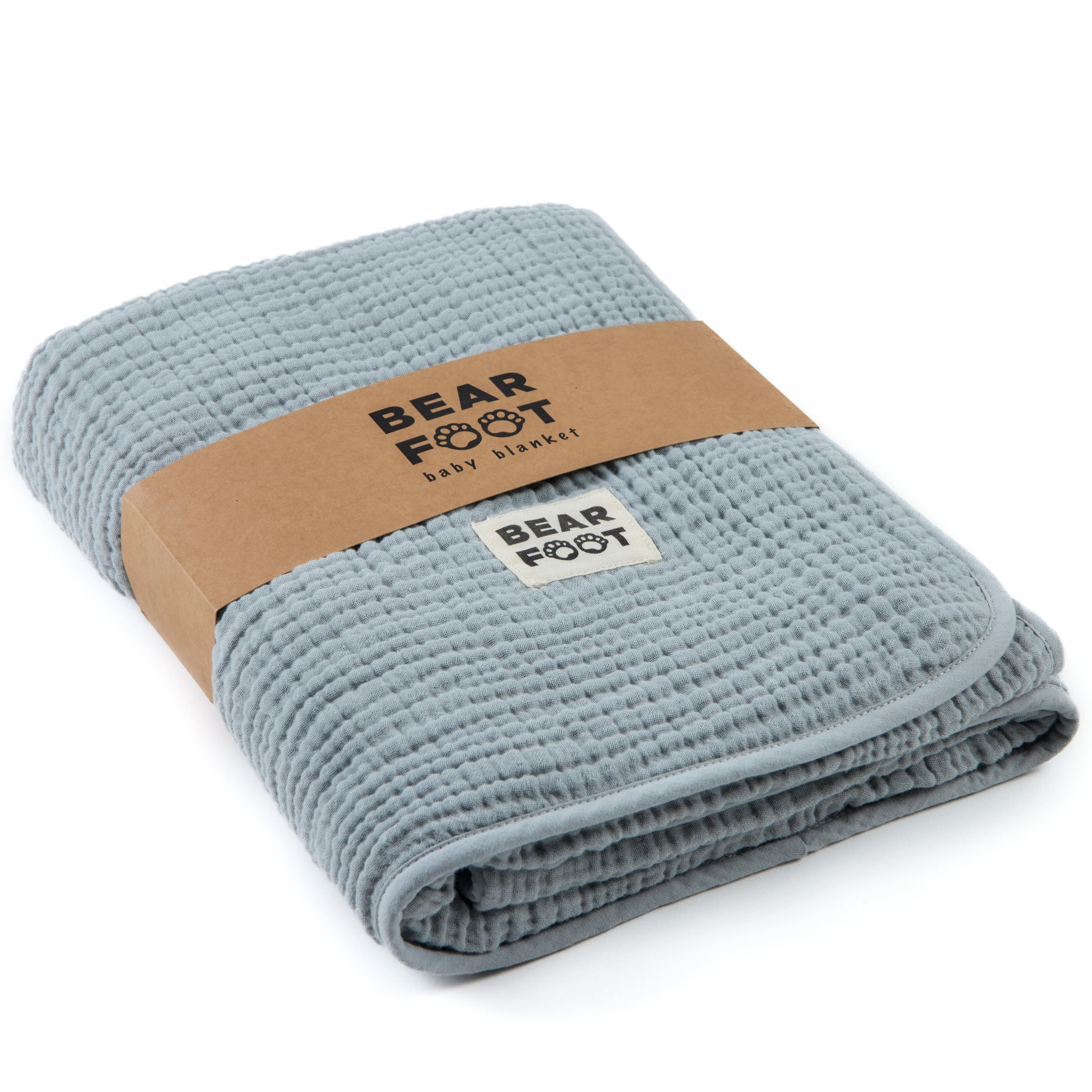 bearfoot-babydecken-musselin-fleecedecke-babydecke-grau-flauschig image 1