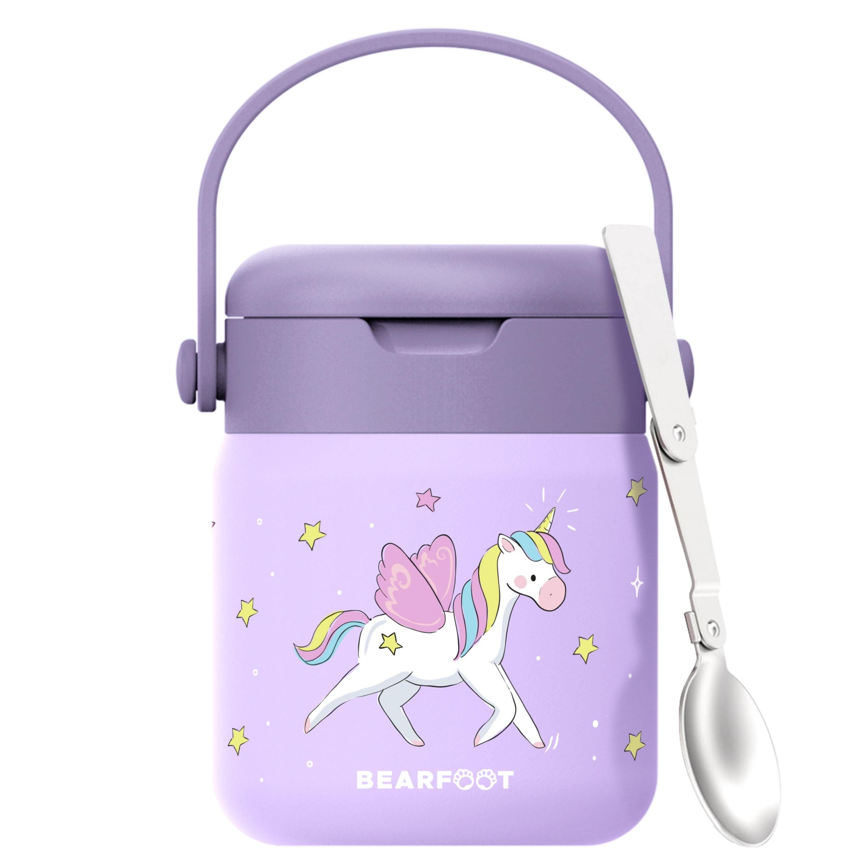 bearfoot-thermobeh-lter-kinder-edelstahl-einhorn-lila-500ml image 3