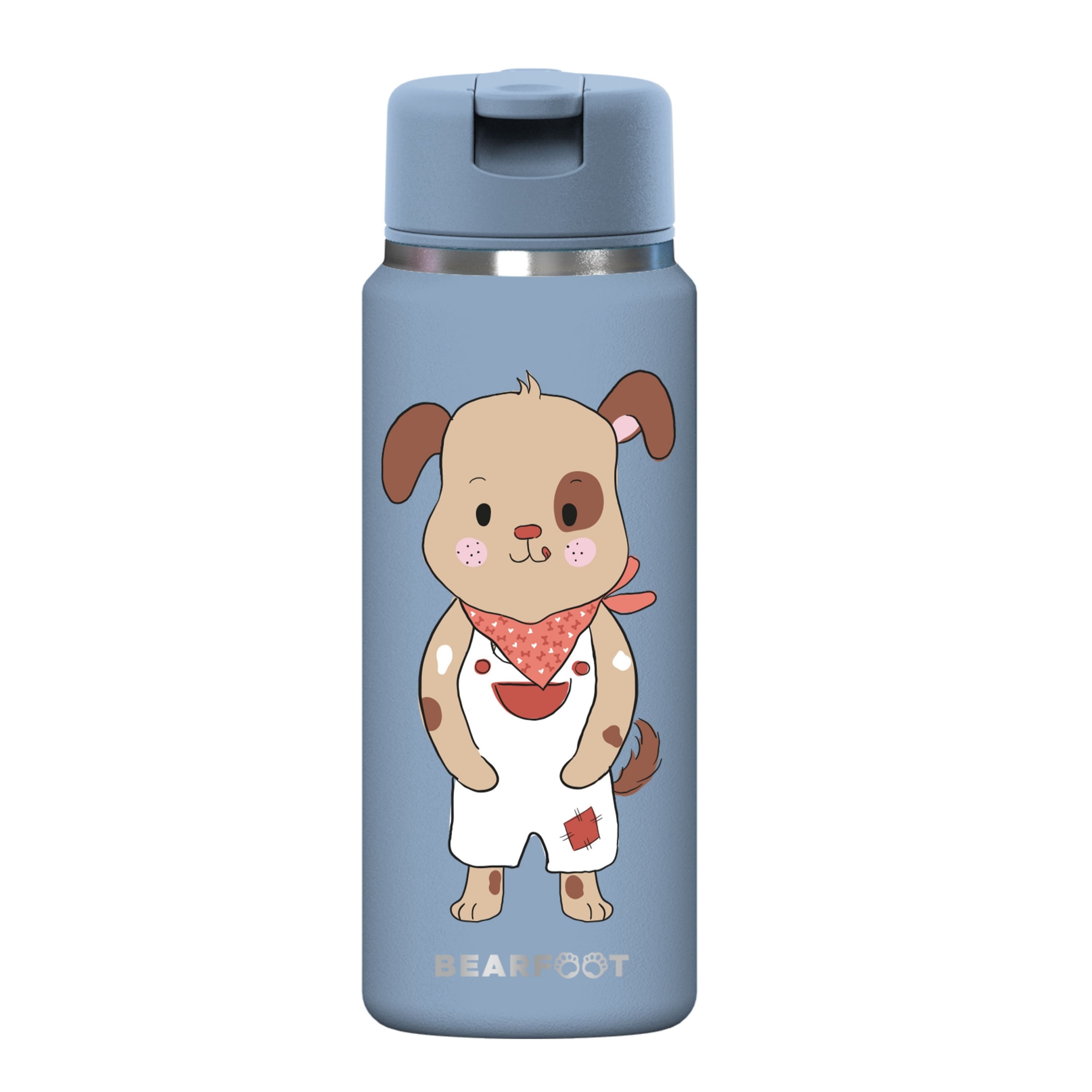bearfoot-tiny-thermo-kinder-trinkflasche-edelstahl-hund-blau-200ml image 3