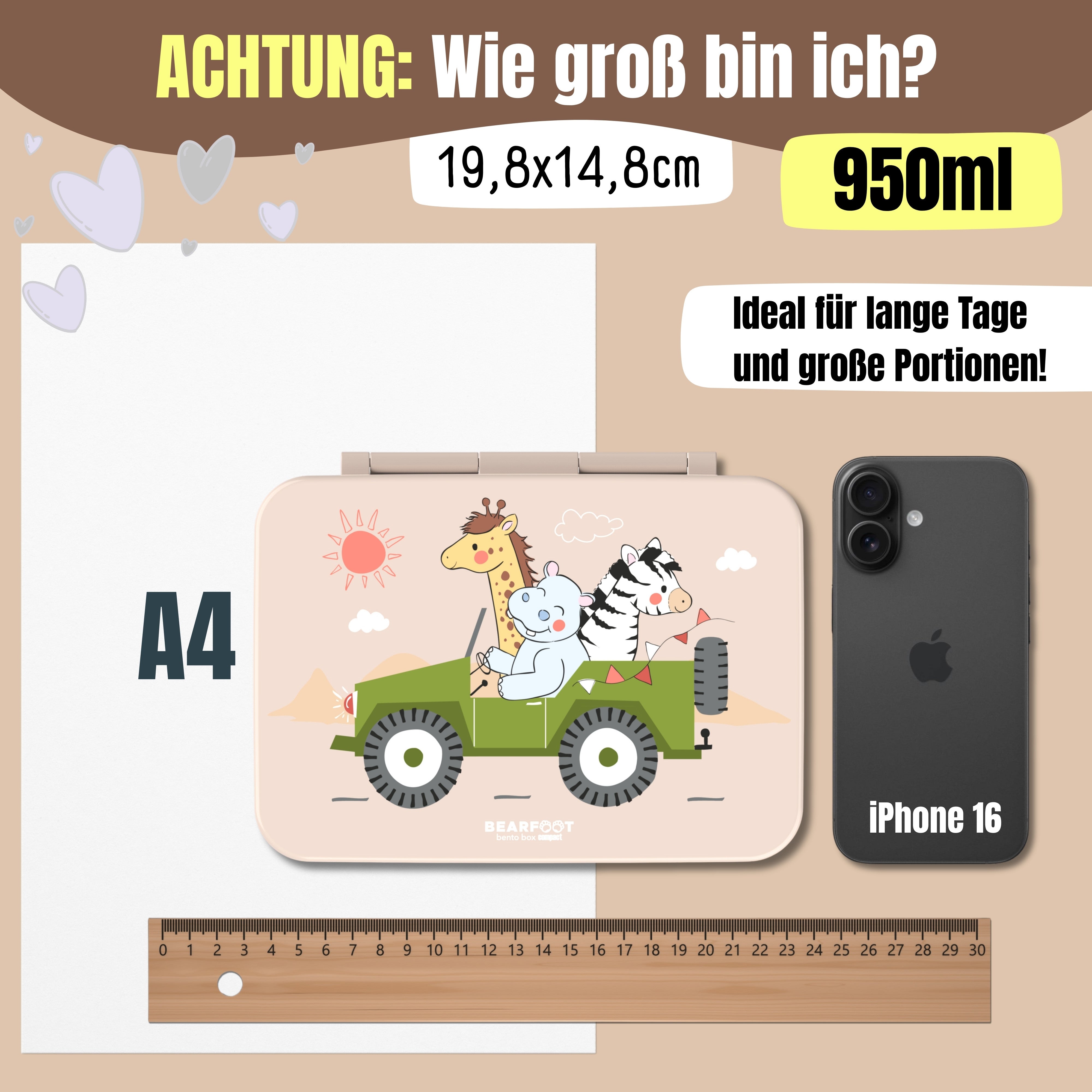 bearfoot-brotdosen-safari-brotdose-braun-950ml-bpa-frei image 8