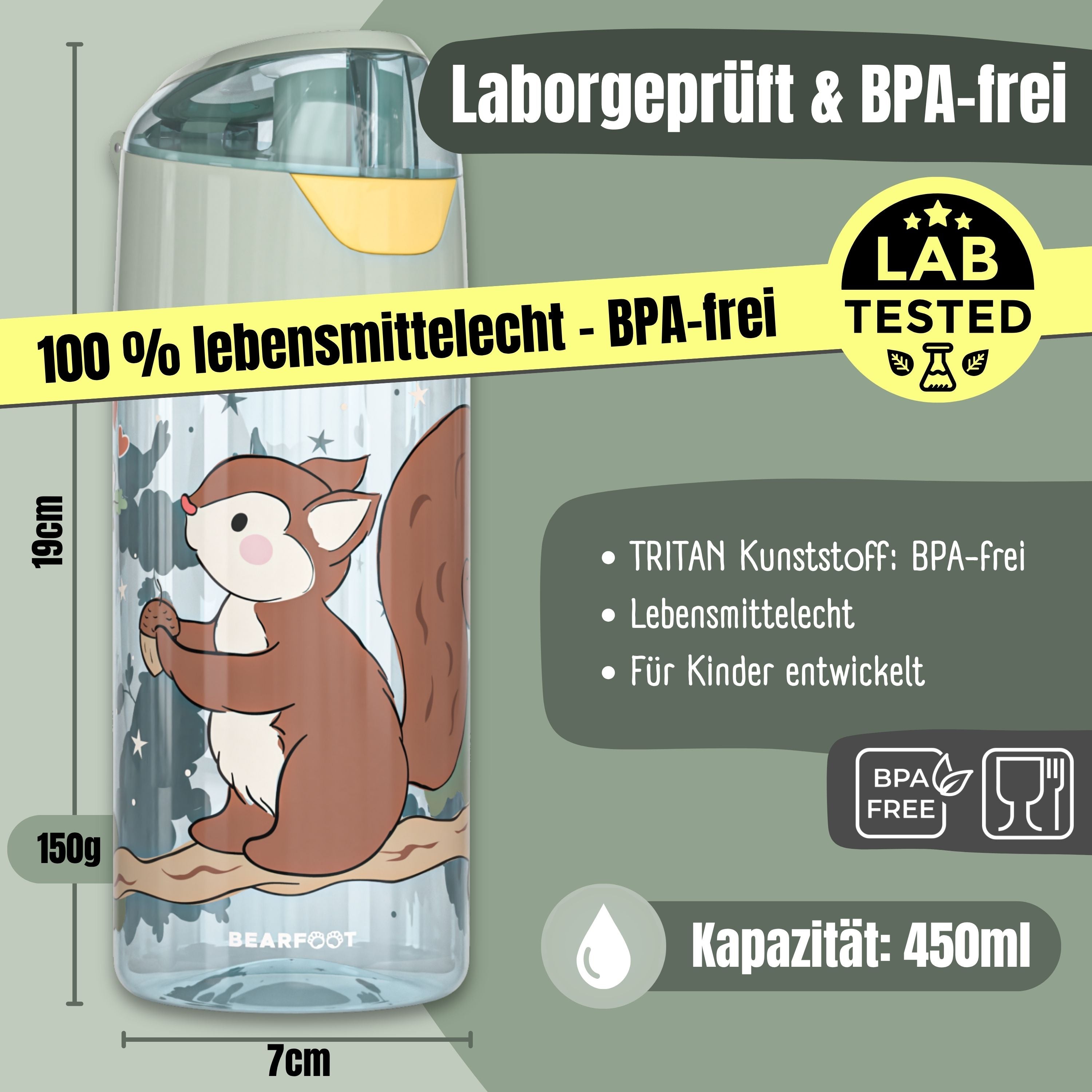 bearfoot-trinkflasche-eichh-rnchen-sage-450-ml-bpa-frei image 4