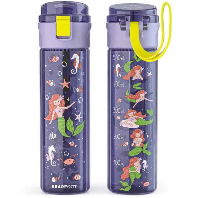 bearfoot-trinkflasche-meerjungfrau-lila-kinder-500ml-tritan image 1