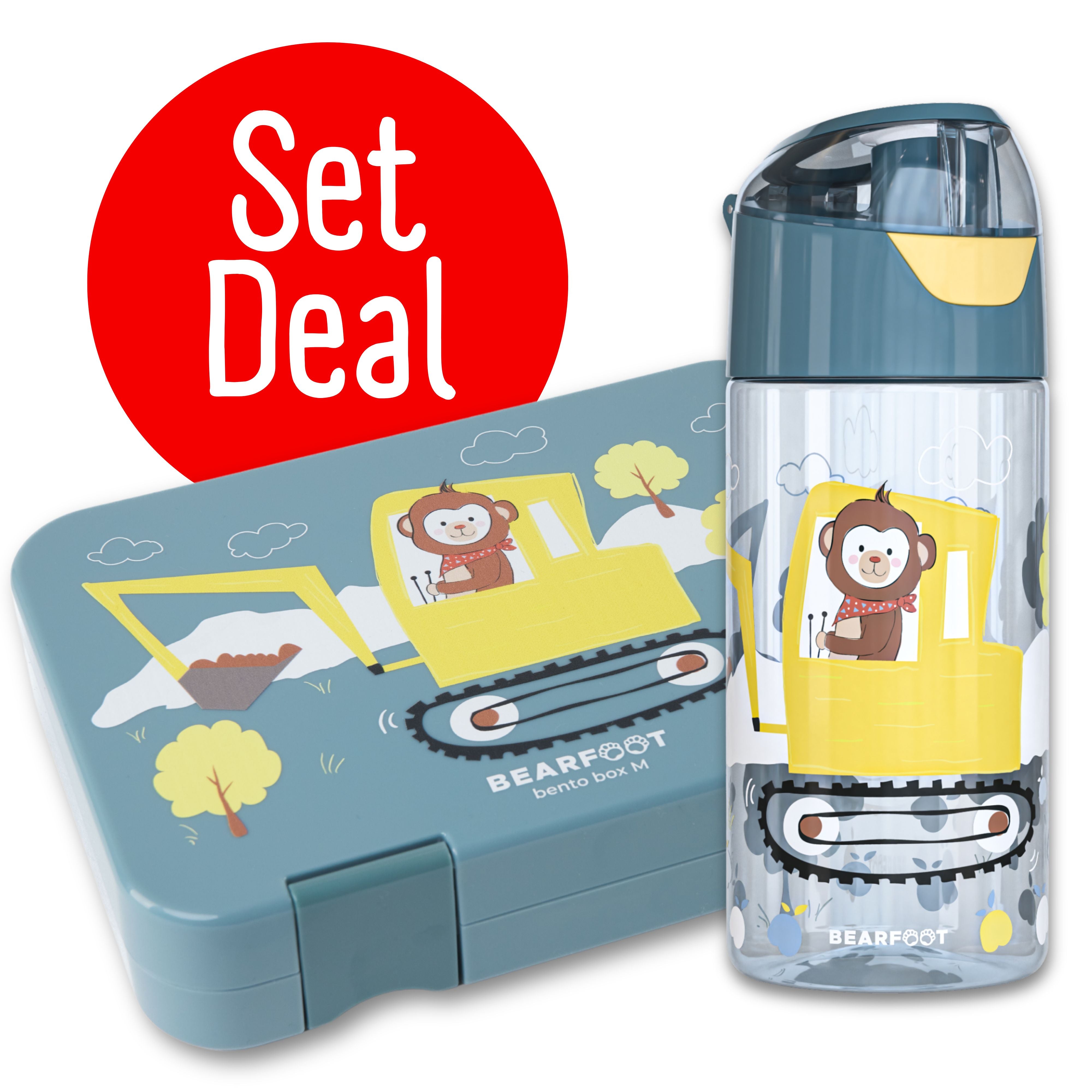 bearfoot-bundle-bagger-bento-box-m-trinkflasche-450-ml-set image 2