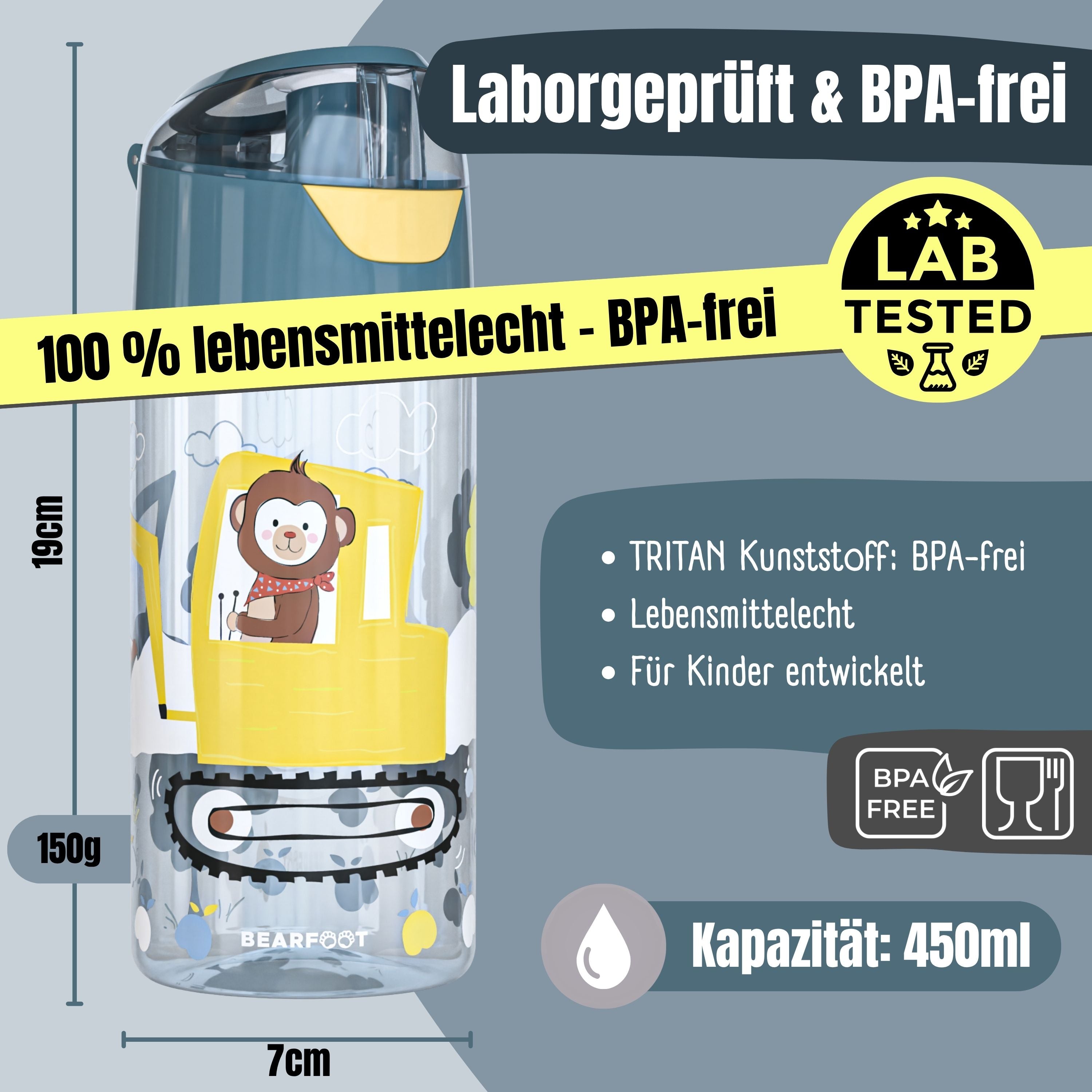 bearfoot-trinkflaschen-bagger-affe-trinkflasche-450-ml-tritan image 4