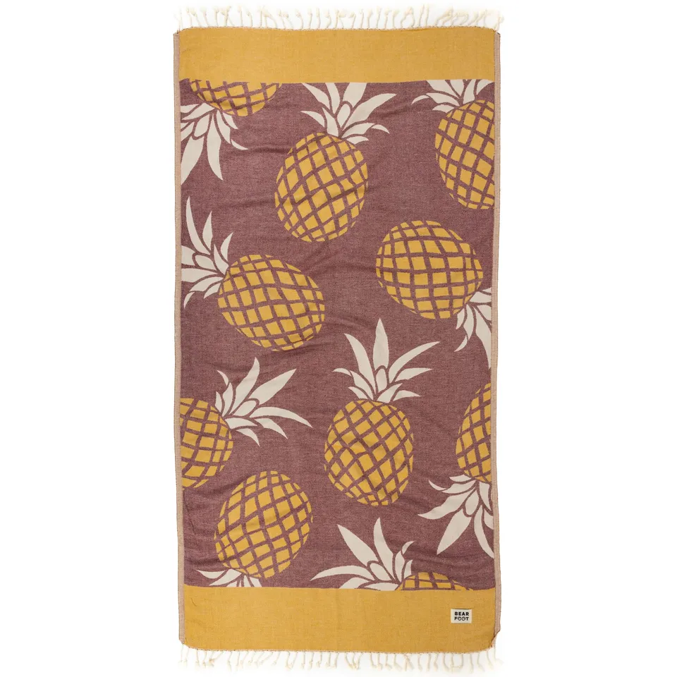 bearfoot-pineapple-red-strandtuch-baumwolle-100-cotton-gro image 1