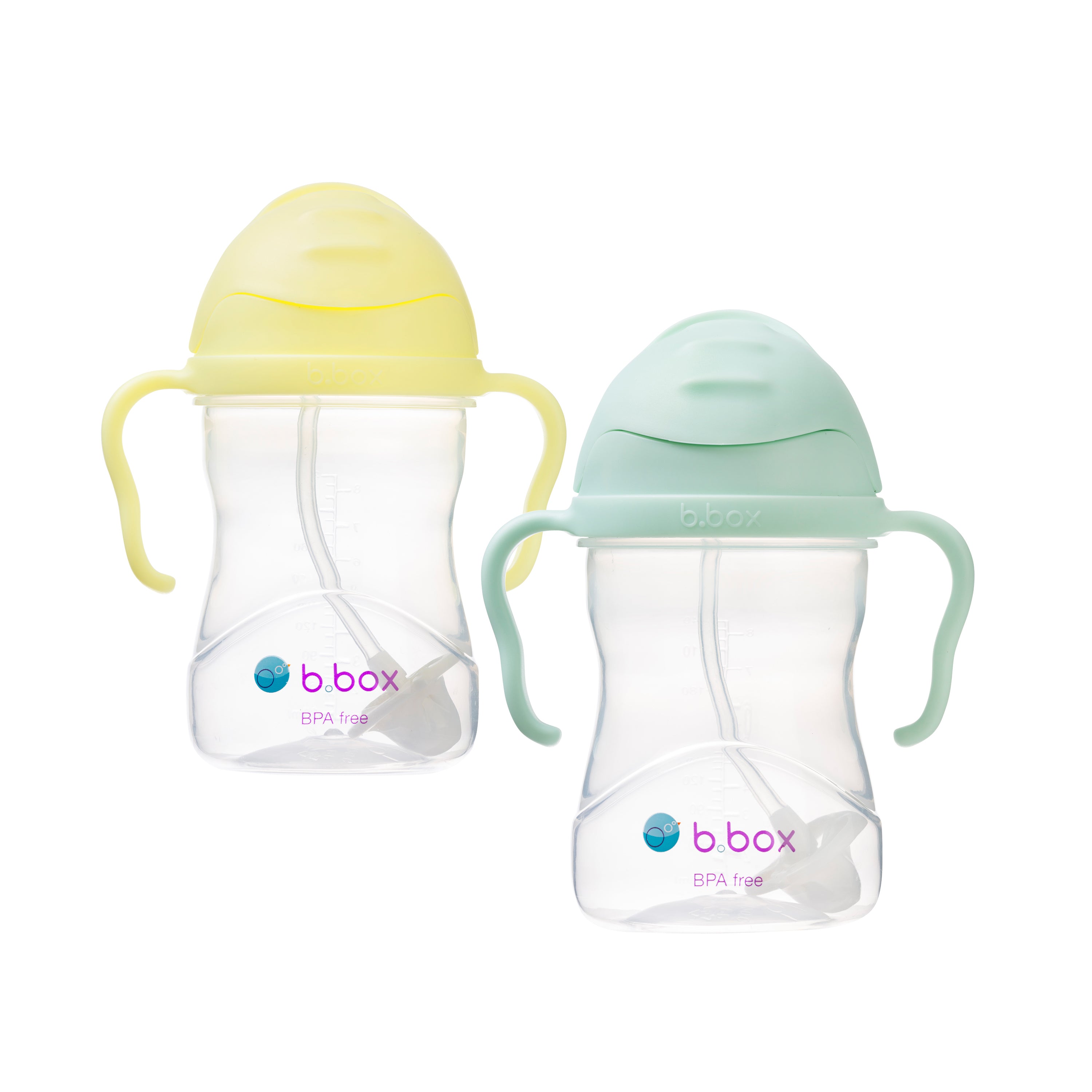 b-box-sippy-cup-trinkbecher-2er-pistachio-banana-split-auslaufsicher image 1