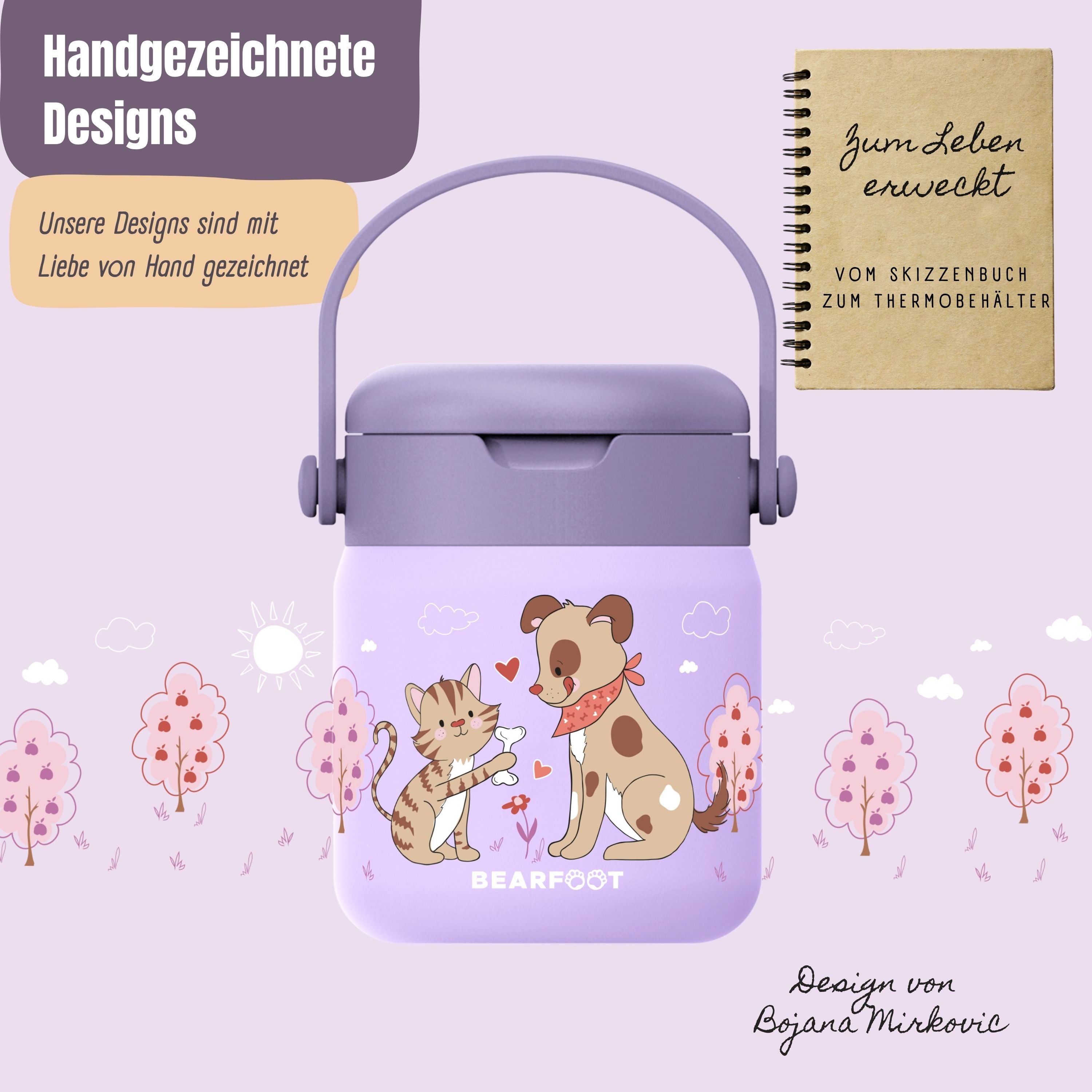 bearfoot-thermobeh-lter-hund-katze-lila-edelstahl-500-ml image 4