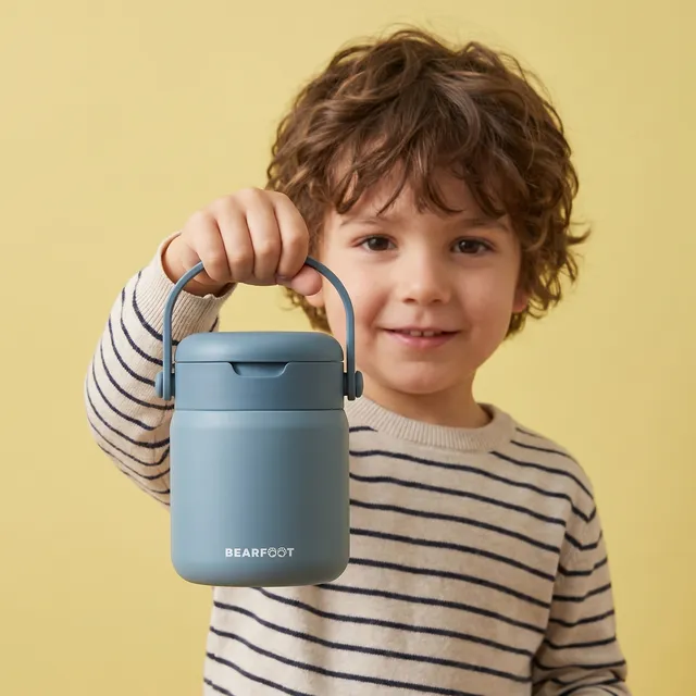 bearfoot-thermobeh-lter-kinder-edelstahl-blau-500-ml-mit-l-ffel image 1